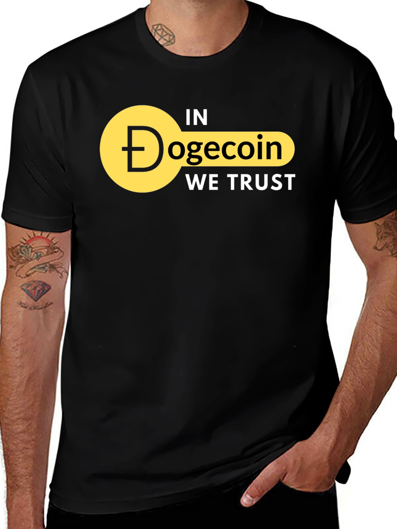 Dogecoin We Trust Black T-Shirt