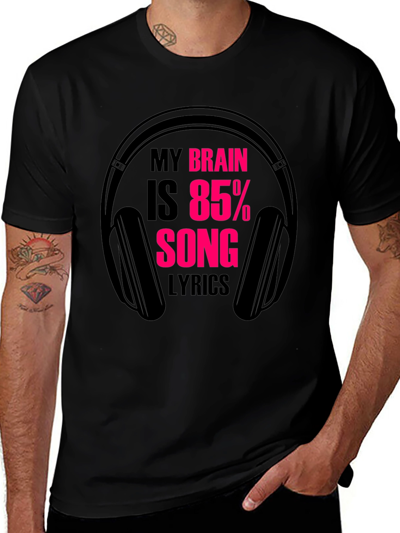 Variant 8 of My Brain is 85% Song Lyrics T-Shirt