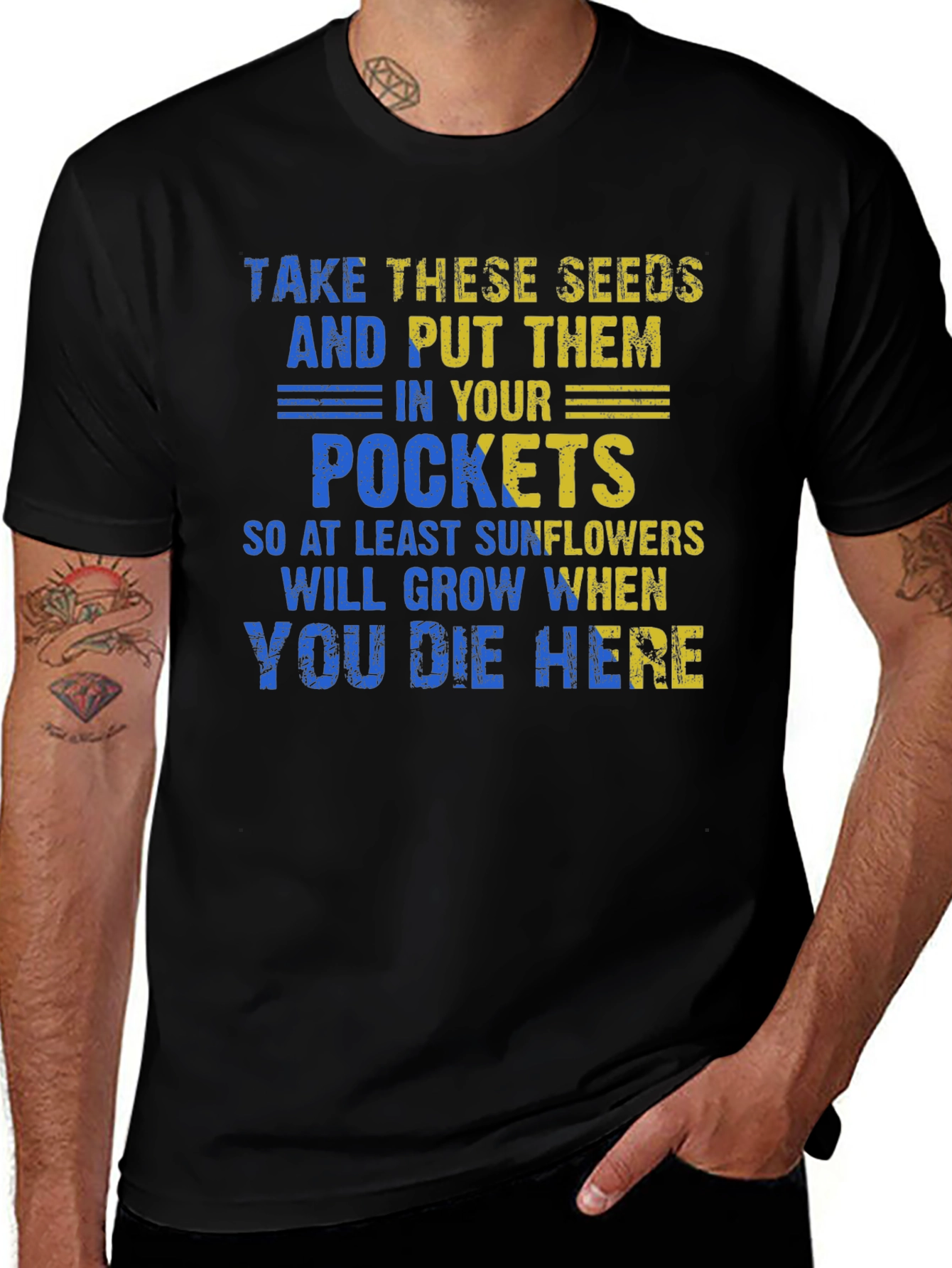 Ukraine Sunflower Seeds T-Shirt - Stand With Ukraine
