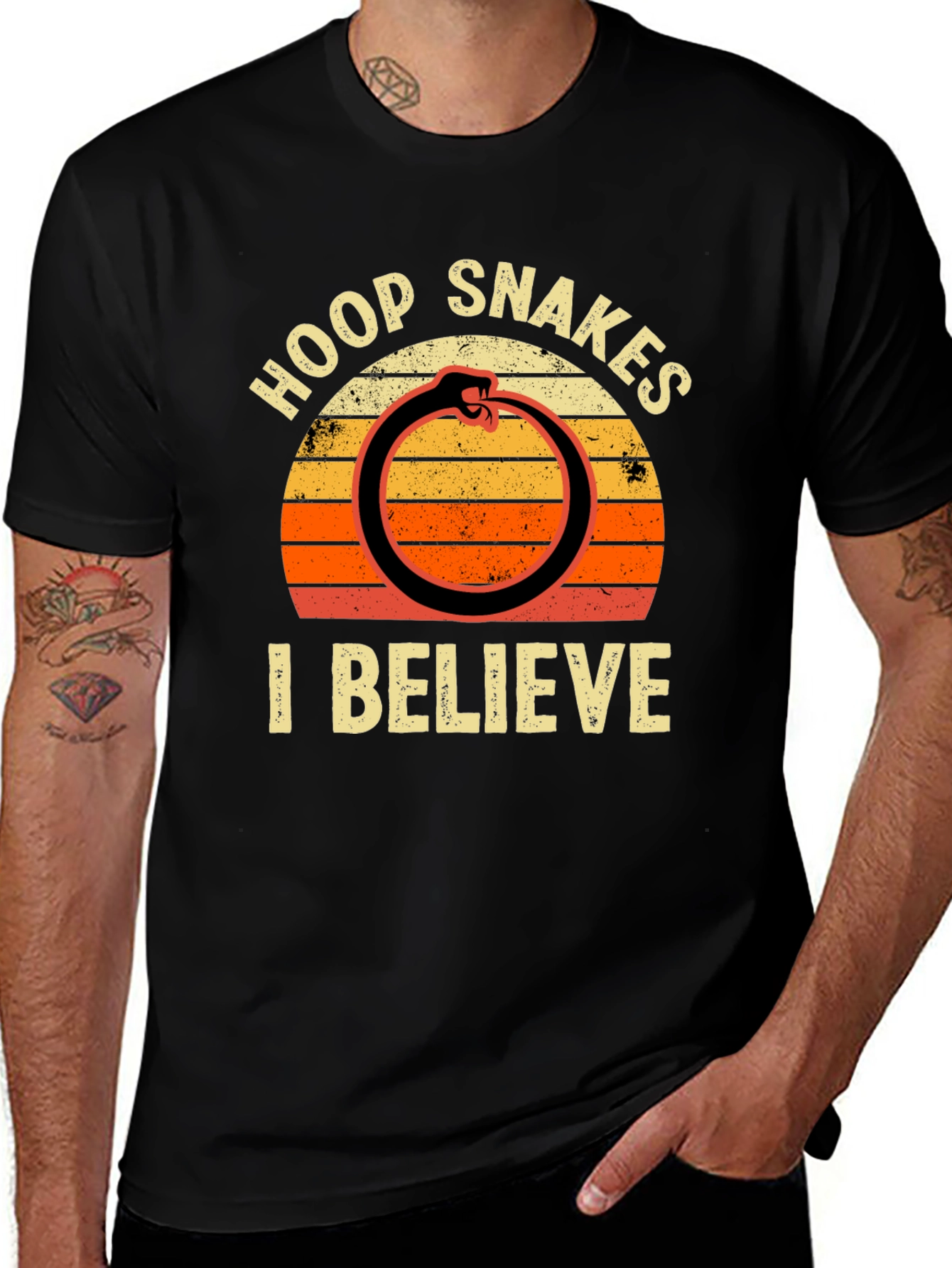 Hoop Snakes I Believe Graphic T-Shirt