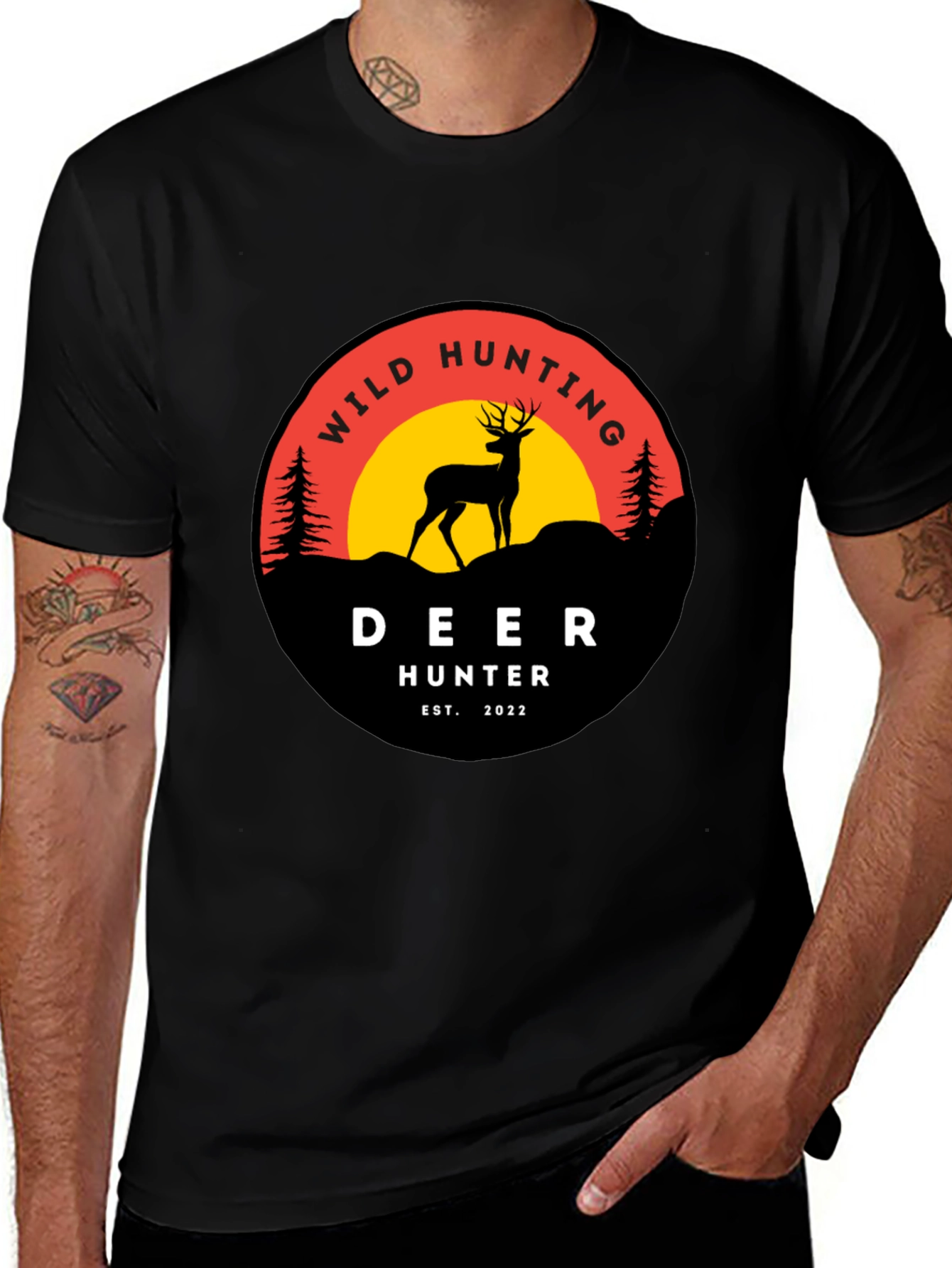 Variant 20 of Wild Hunting Deer Hunter T-Shirt - Est. 2022