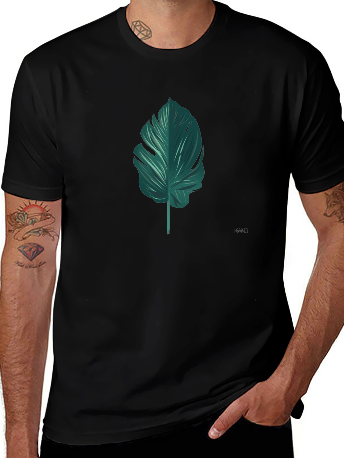 Variant 19 of Stylish Tropical Leaf Graphic T-Shirt