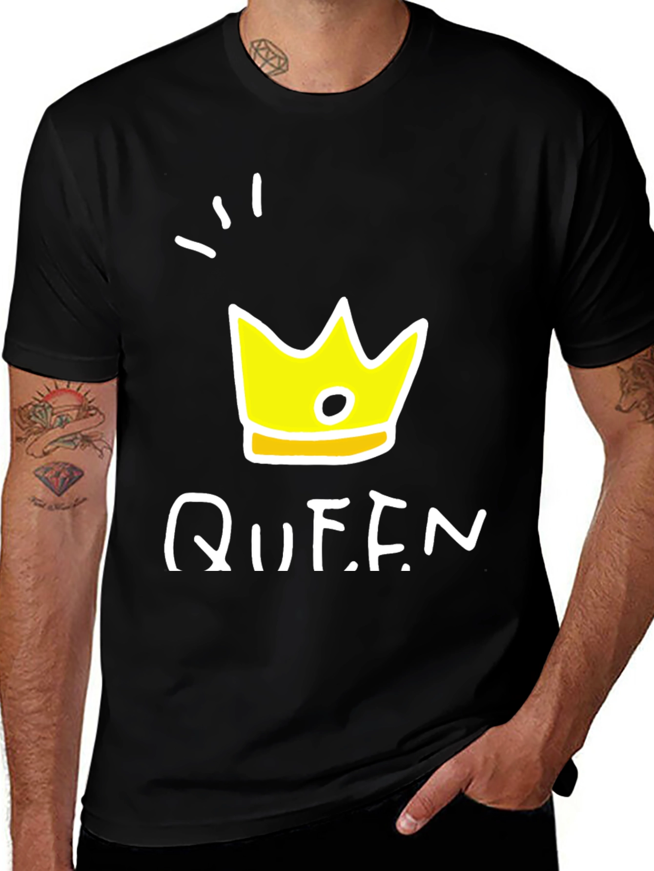 Variant 22 of Queen Crown Graphic Tee - Unisex Trendy Casual Black T-Shirt