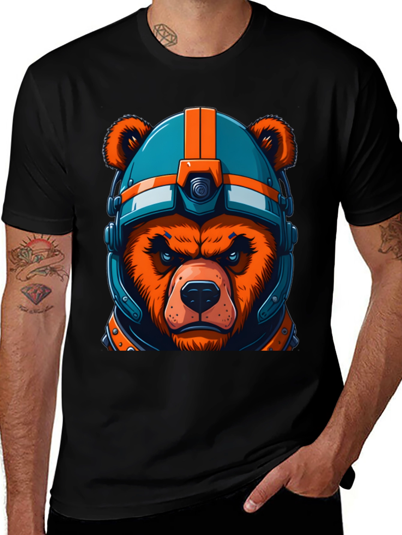 Variant 7 of Cool Bear in Helmet Graphic Tee