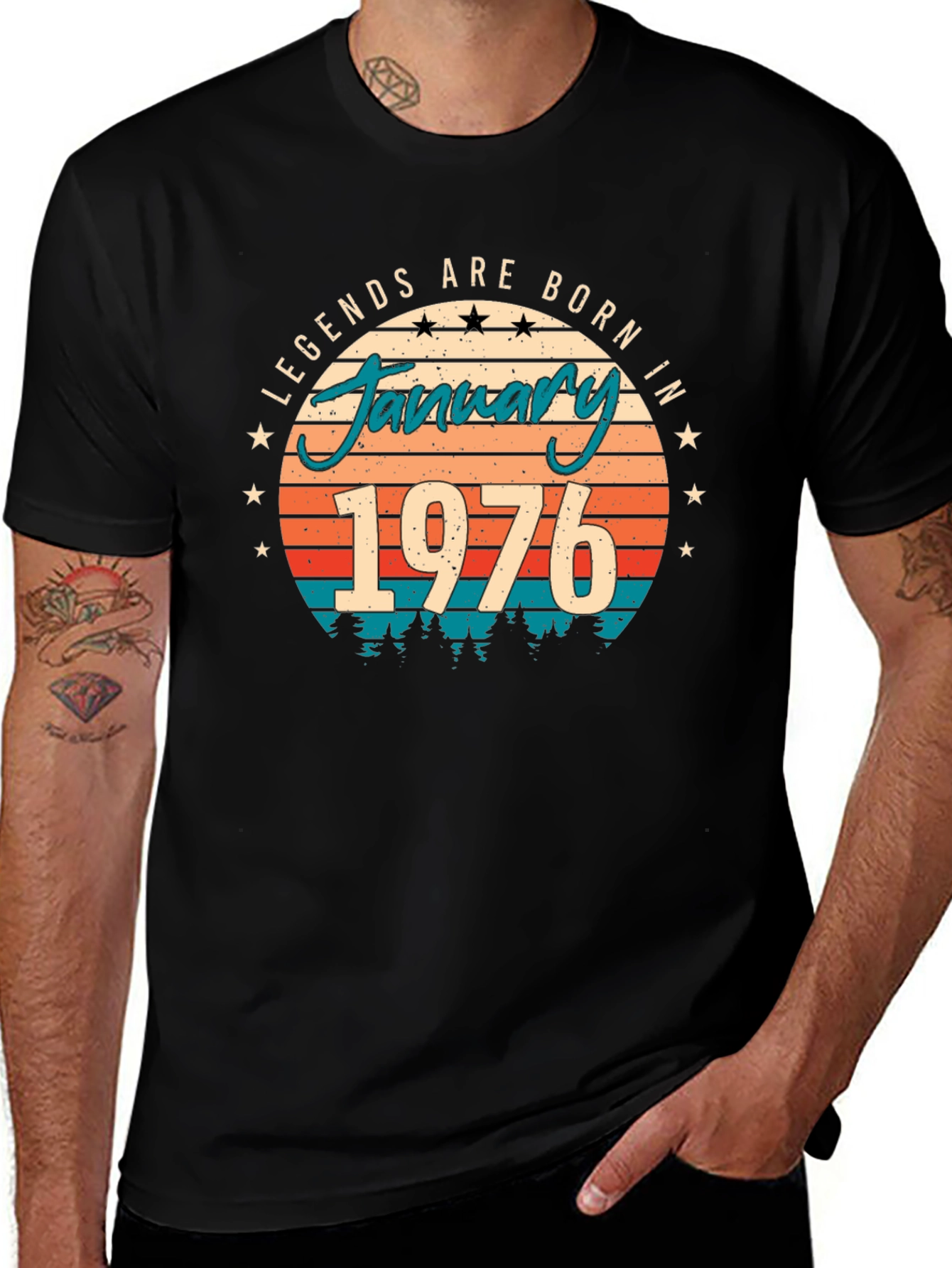 Legends Born in January 1976 Graphic Tee