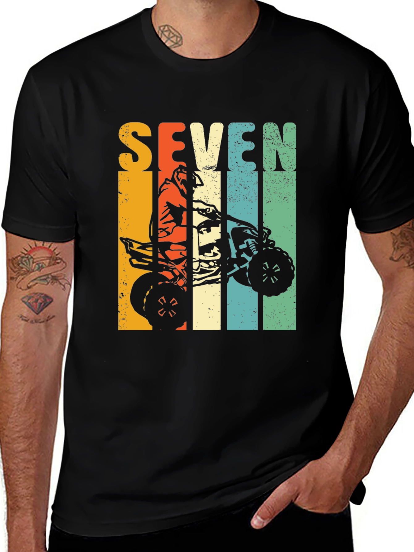 Variant 30 of Seven ATV Black T-Shirt - Graphic Tee