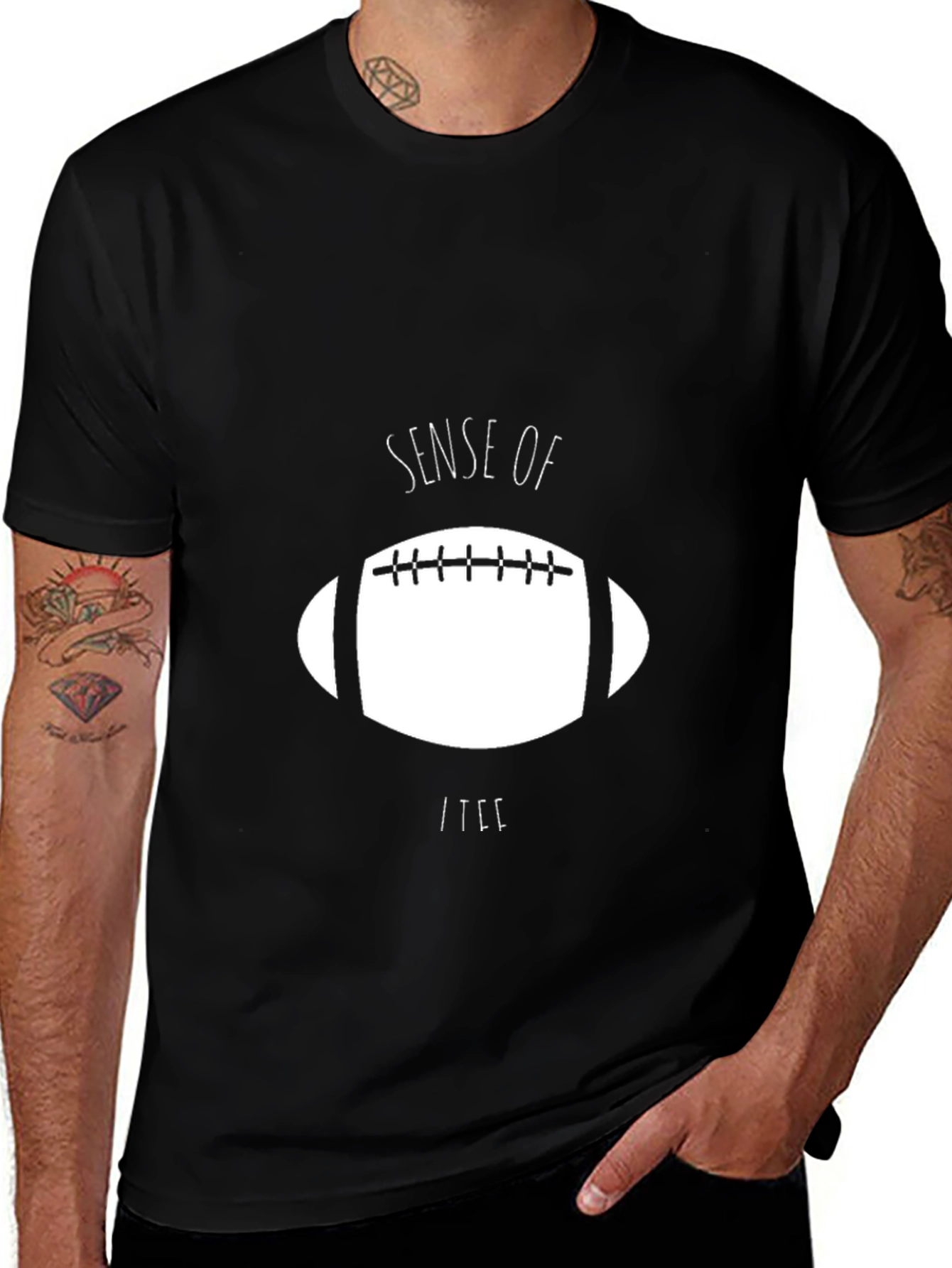 Variant 27 of Sense of Tee - Football Graphic T-Shirt