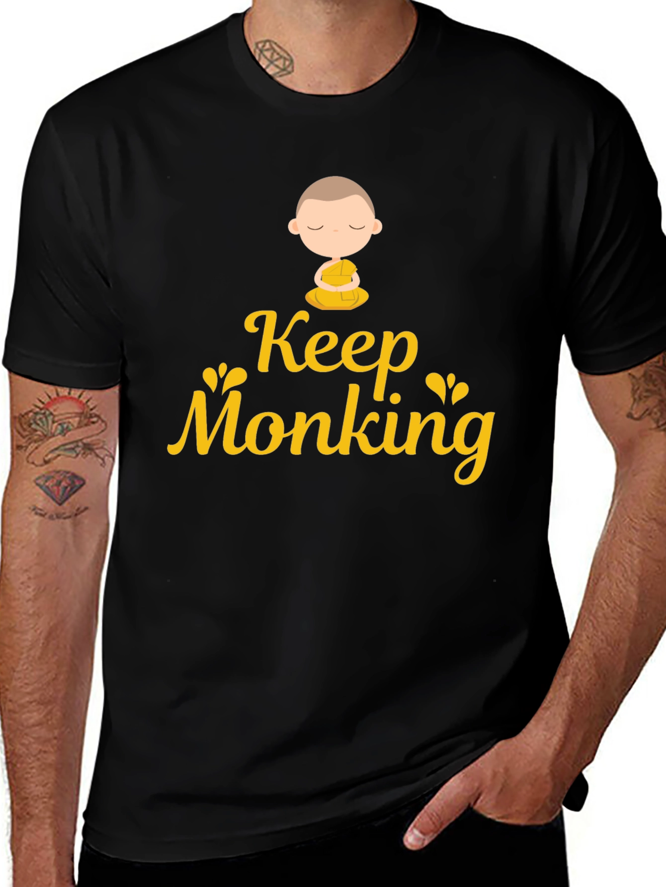 Keep Monking T-Shirt - Funny Monk Design