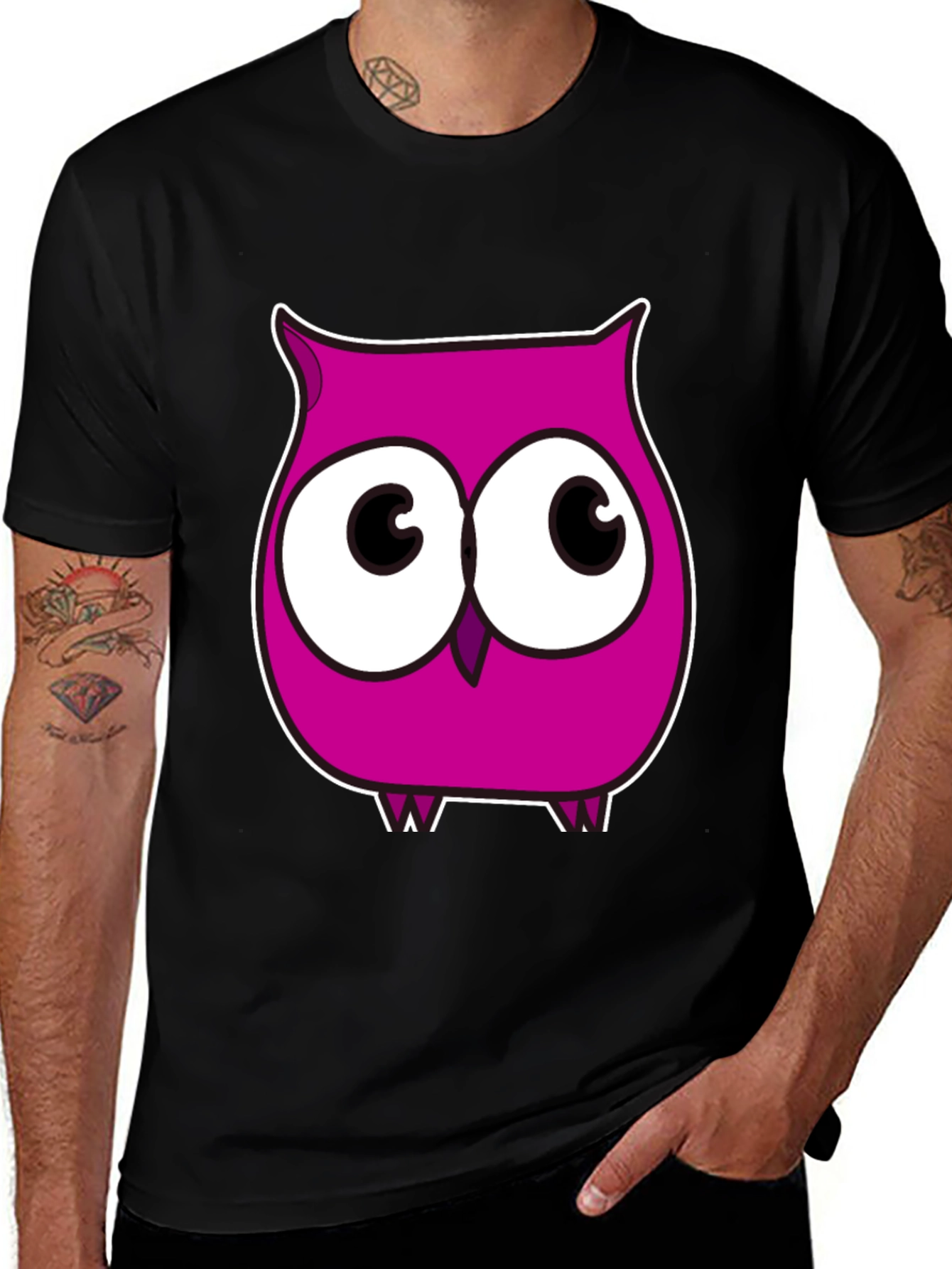 Variant 27 of Cartoon Owl Graphic Tee - Fun and Unique!
