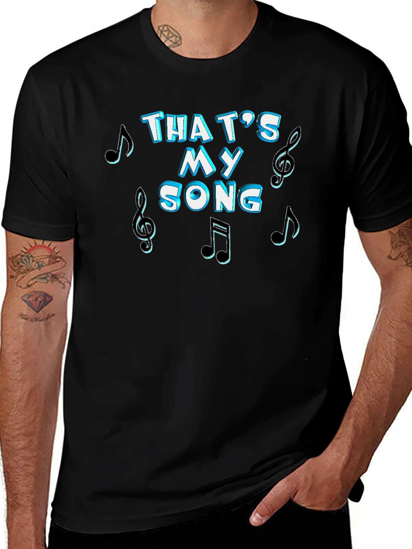 That's My Song Black Graphic T-Shirt