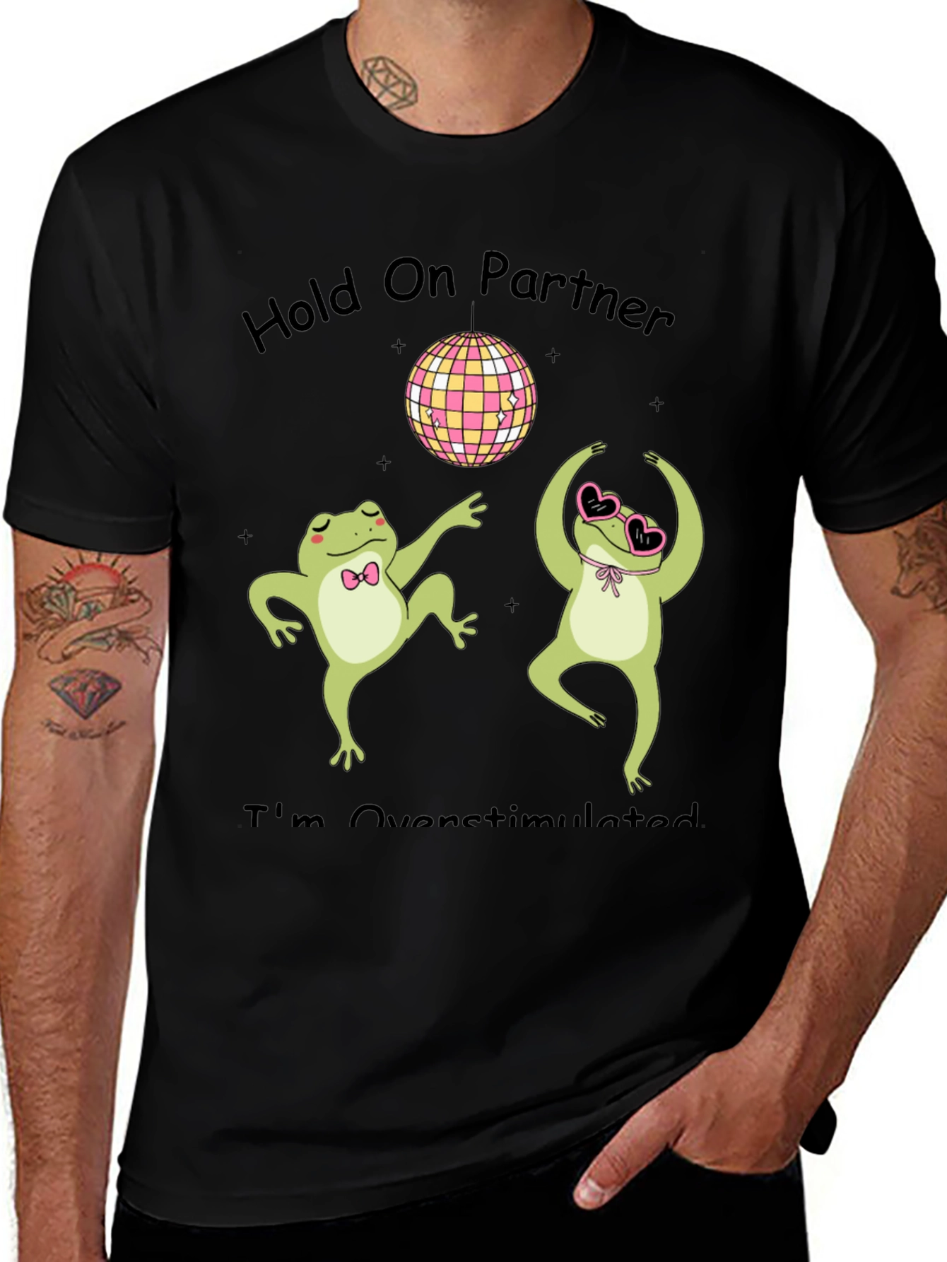 Variant 29 of Hold On Partner Frog Dance Graphic Tee