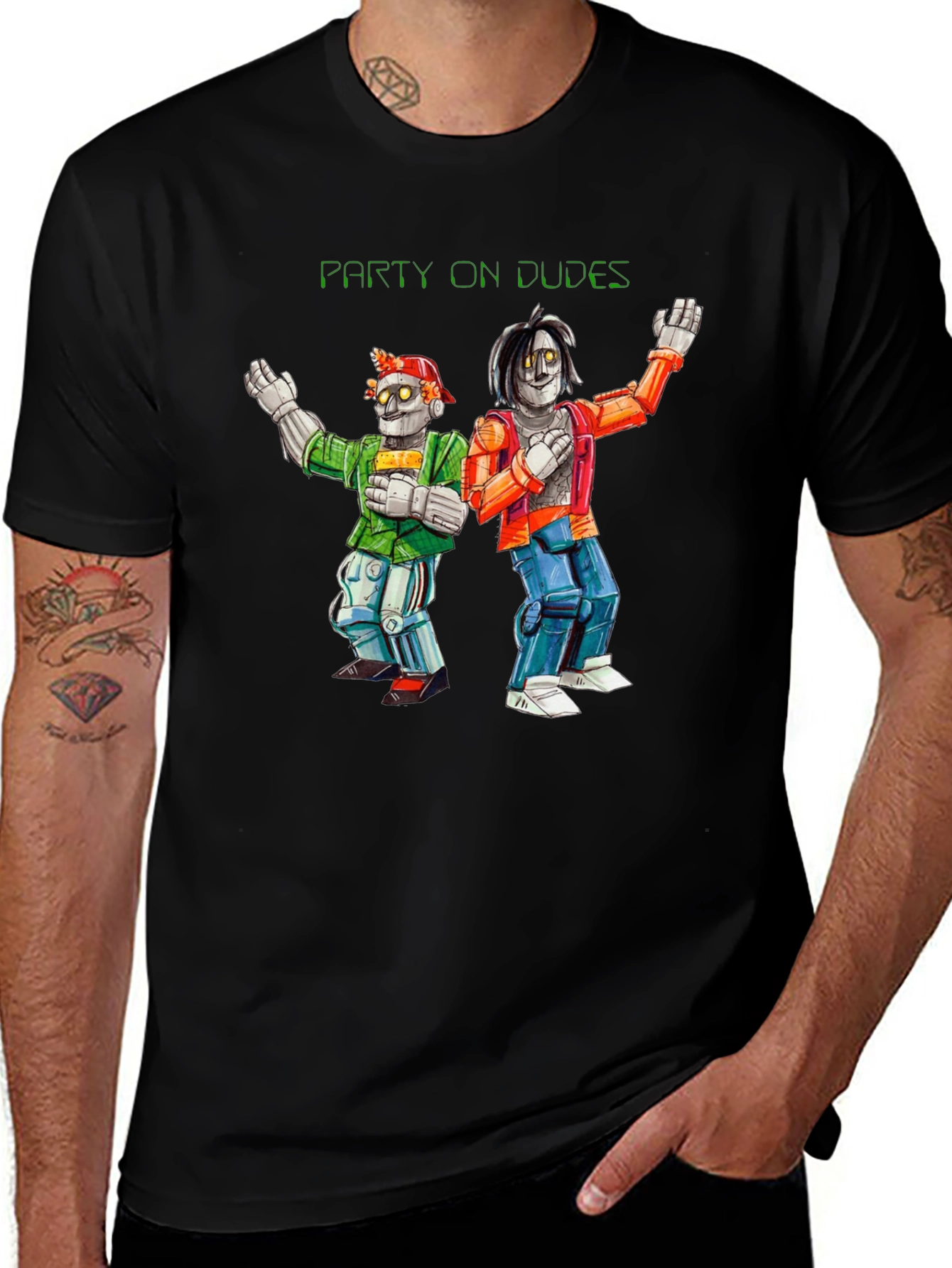 Variant 12 of Party On Dudes T-Shirt - Novelty Graphic Tee