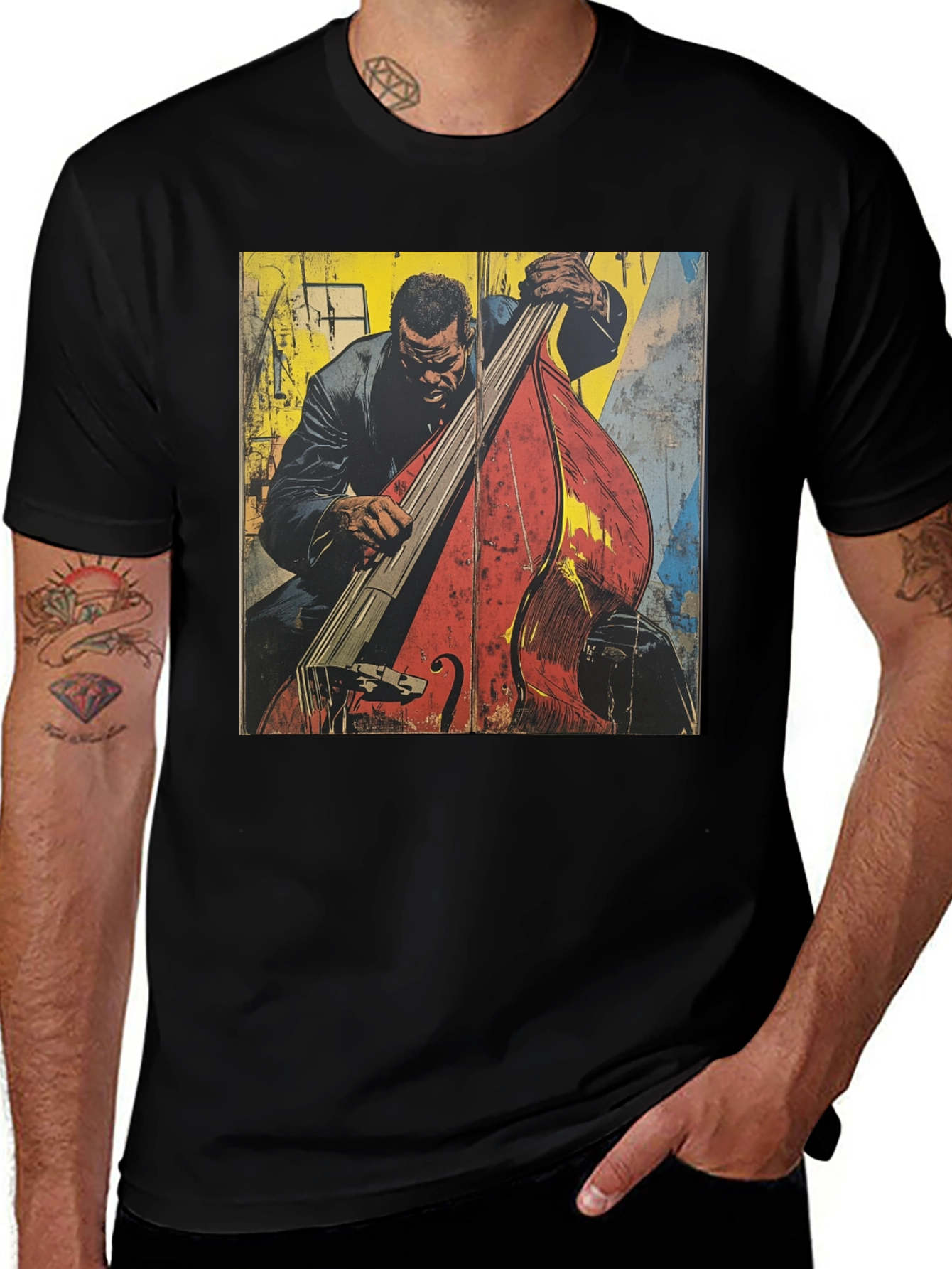 Variant 7 of Cool Jazz Musician Graphic T-Shirt