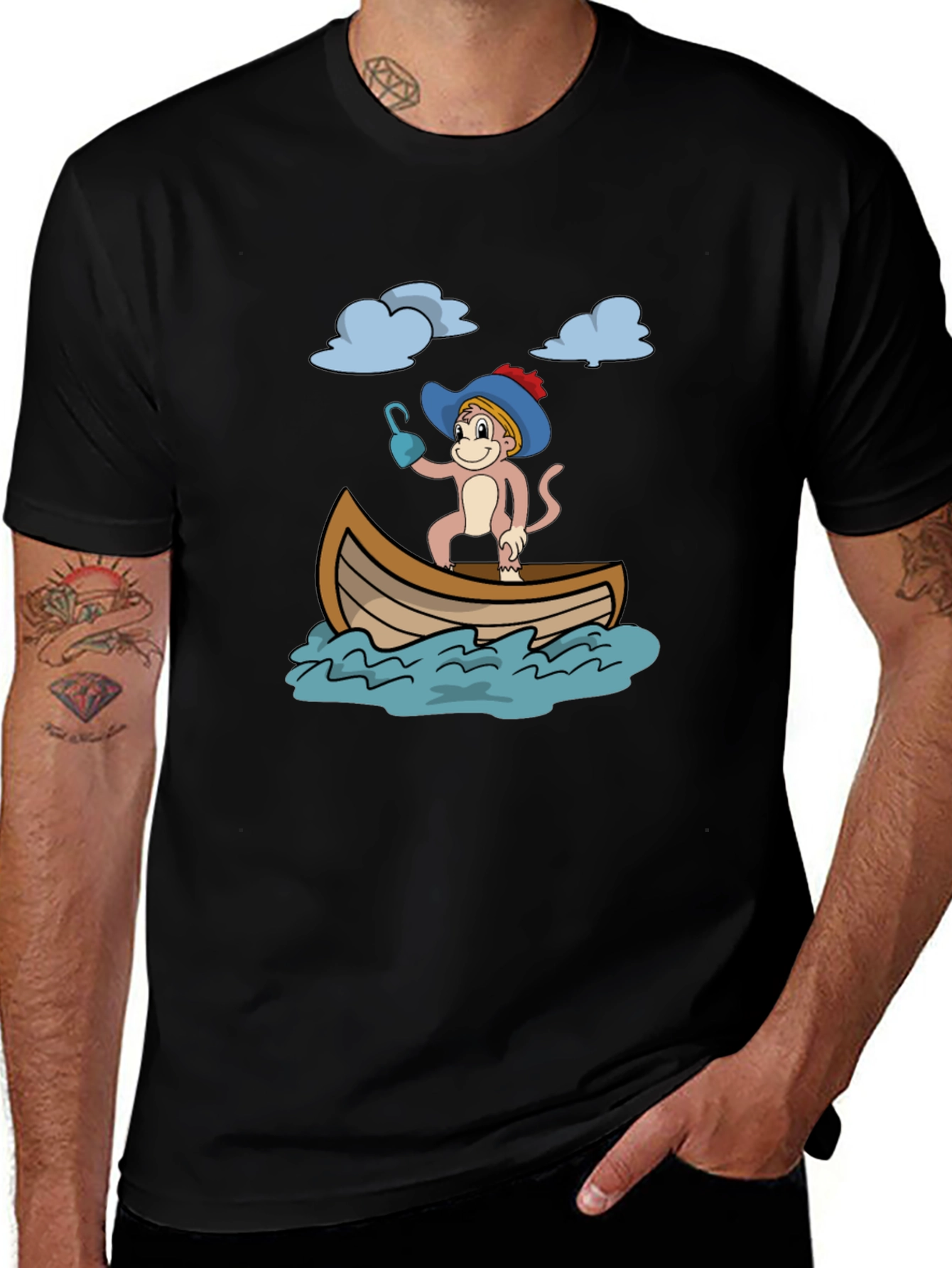 Variant 27 of Monkey Pirate T-Shirt - Funny Cartoon Tee