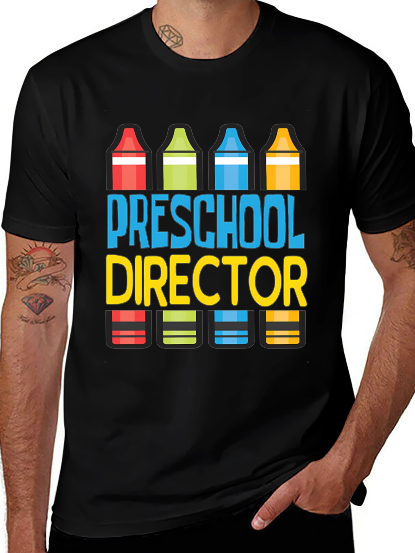 Variant 25 of Preschool Director Crayon T-Shirt