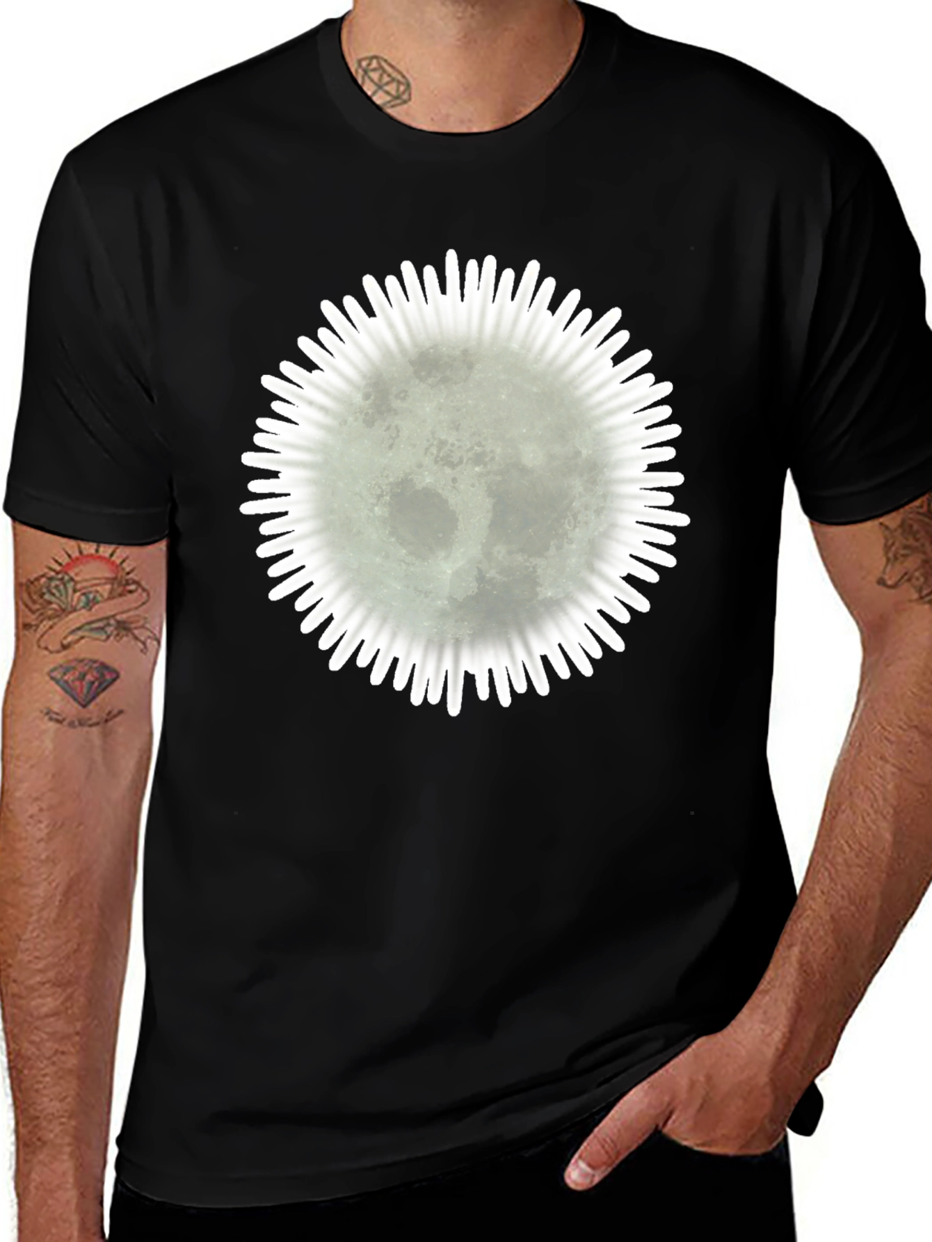 Variant 25 of Moonburst Graphic Tee - Stylish Black Cotton T-Shirt