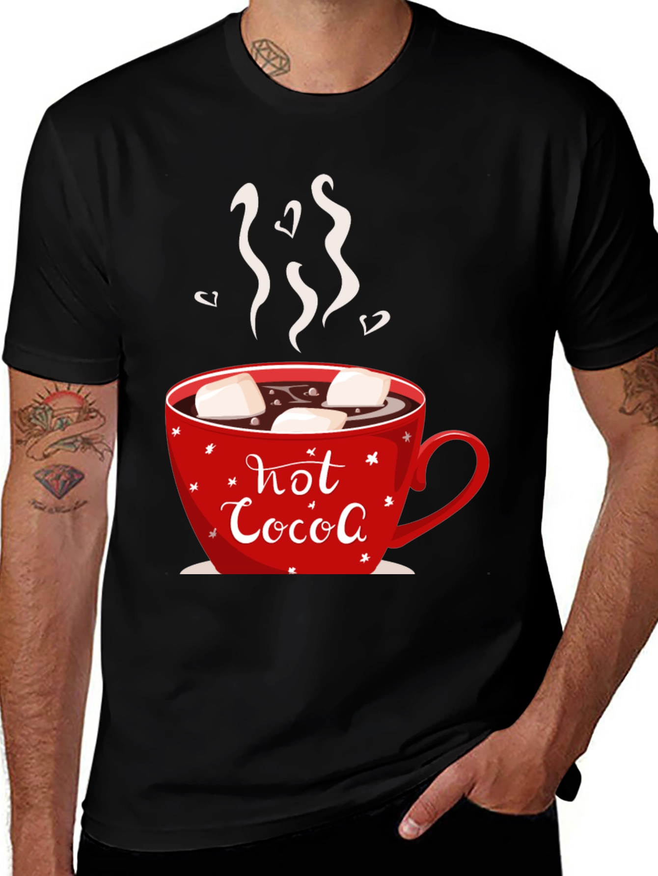 Hot Cocoa Graphic Tee - Cozy Winter Shirt
