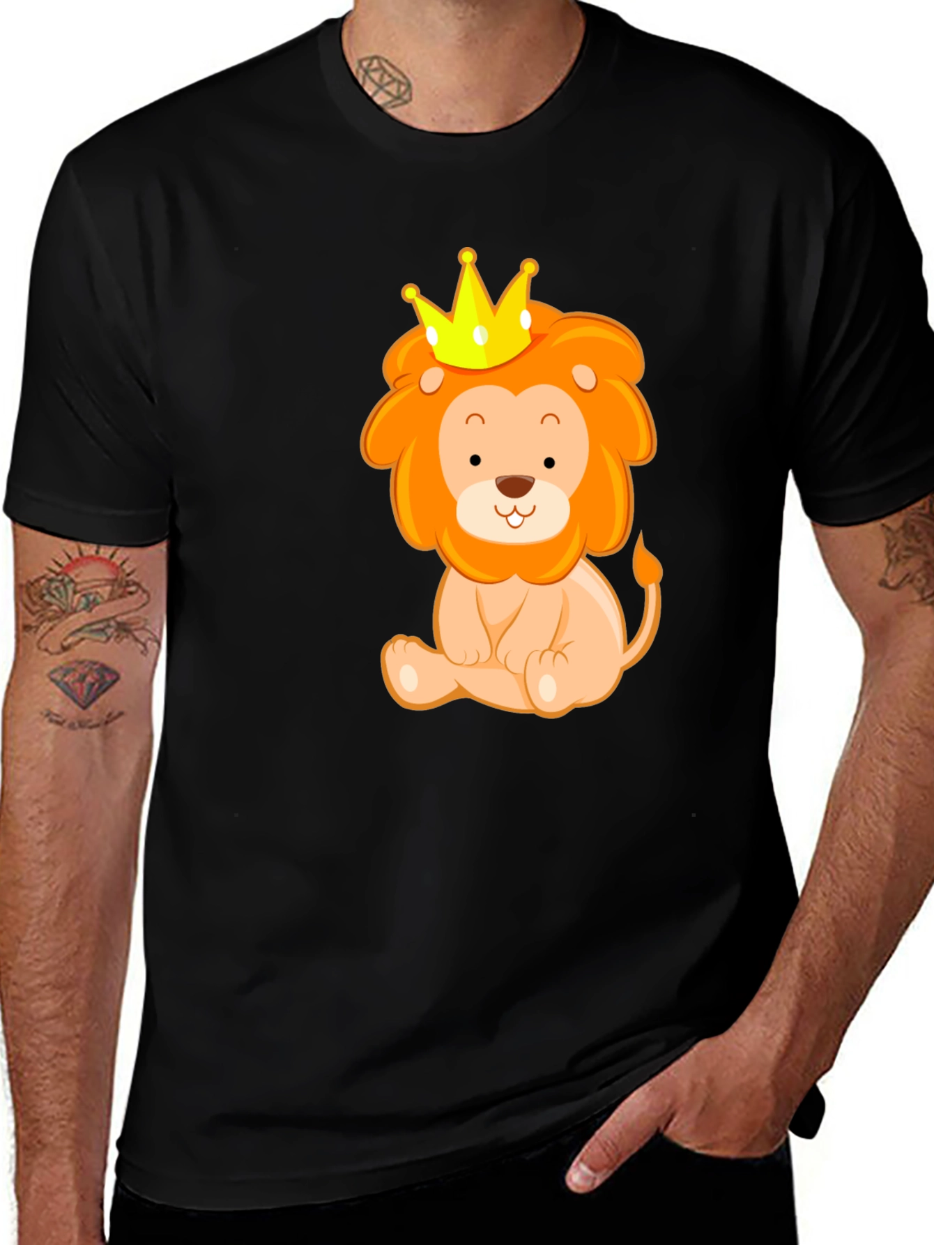 Variant 27 of Lion King Graphic Tee - Black Cotton T-Shirt