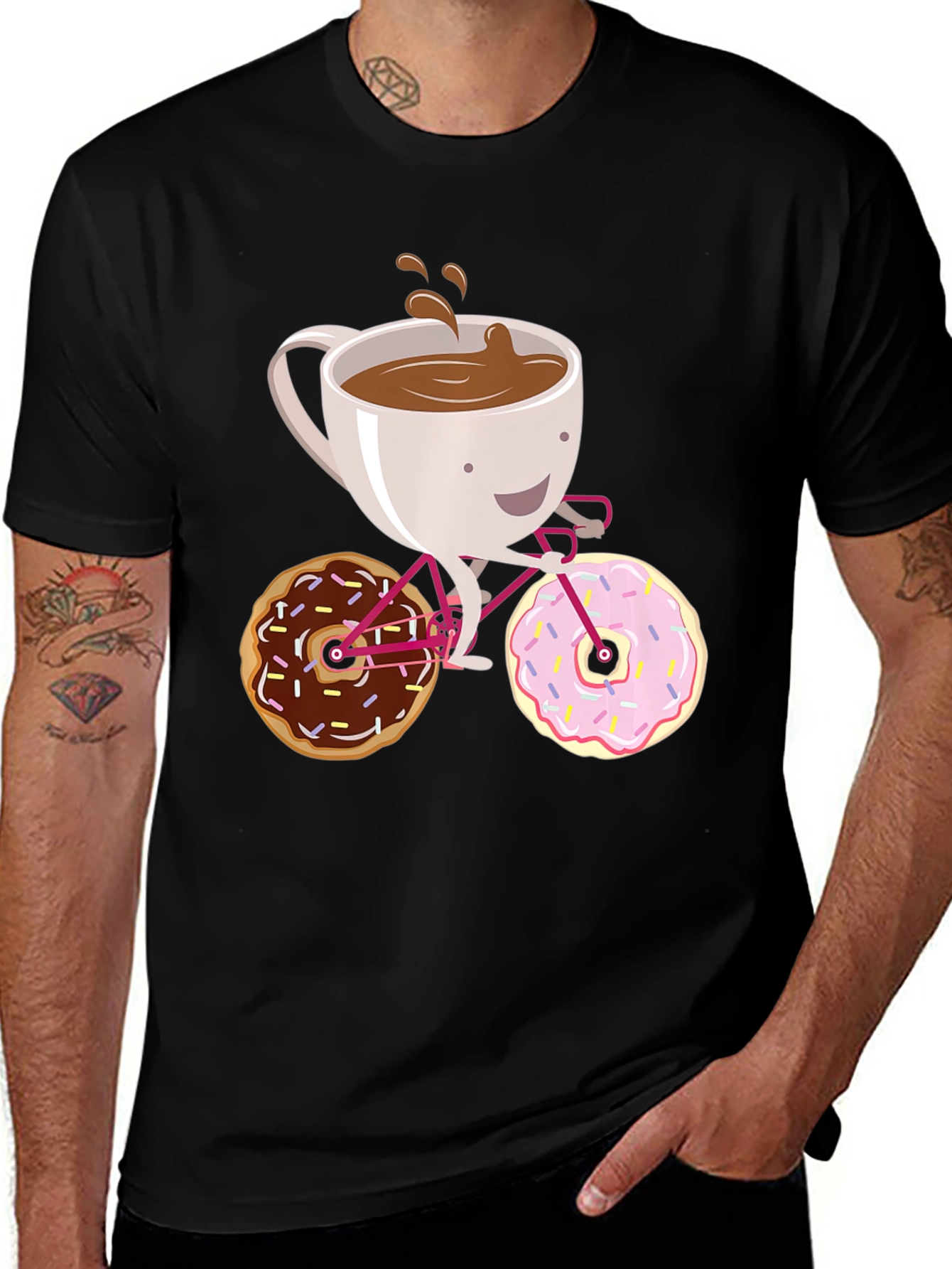 Variant 3 of Coffee & Donuts Graphic T-Shirt