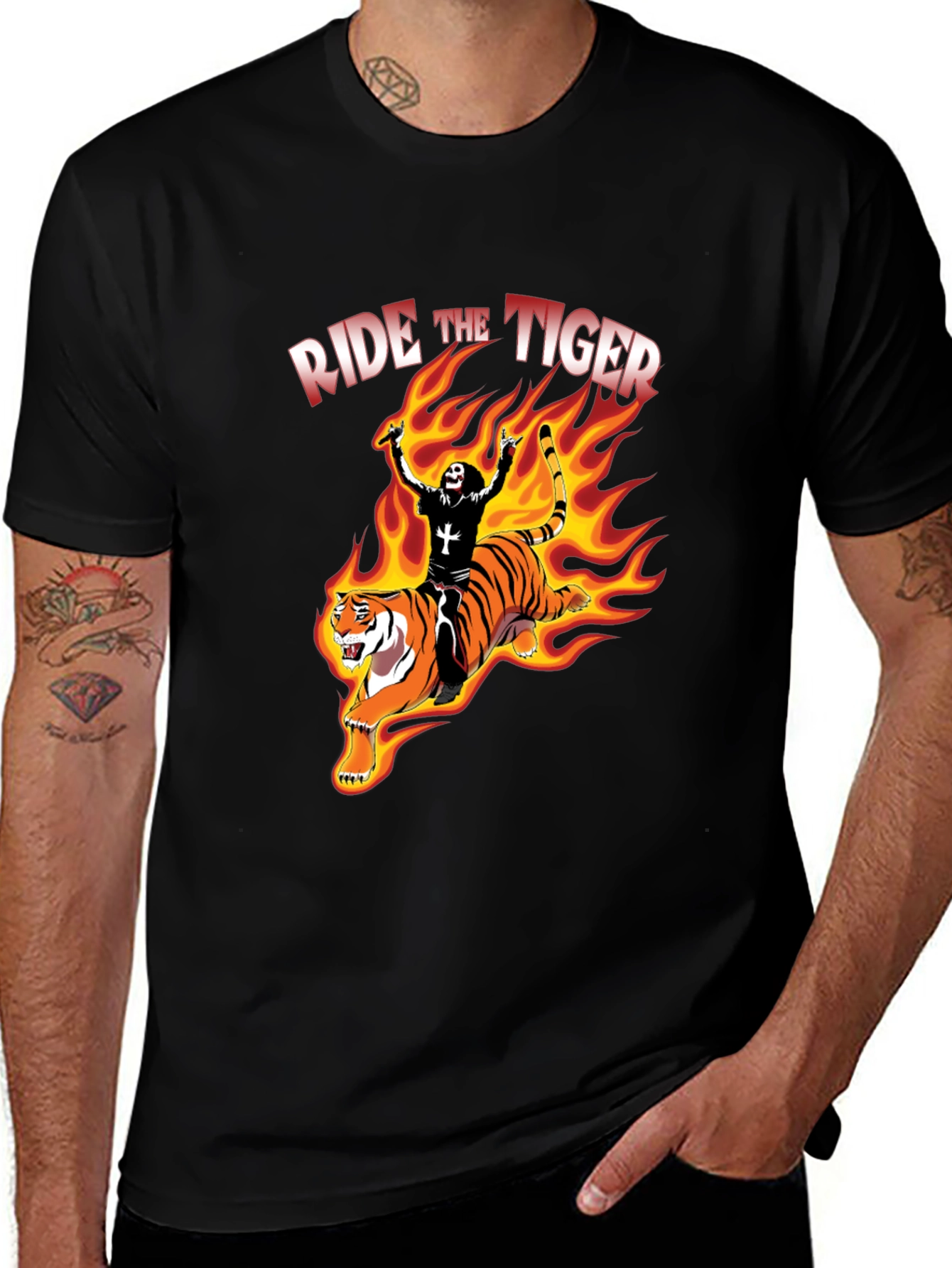 Variant 23 of Ride the Tiger Graphic Tee - Black