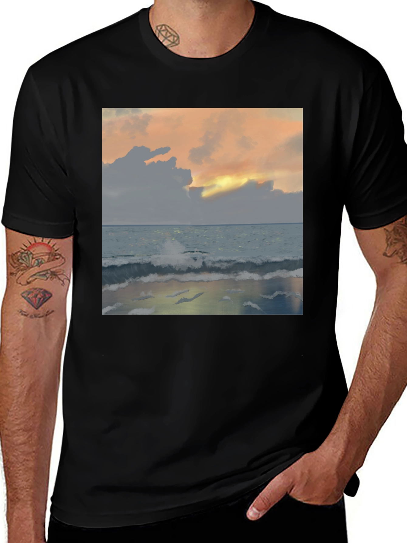 Variant 9 of Ocean Sunset Graphic Tee