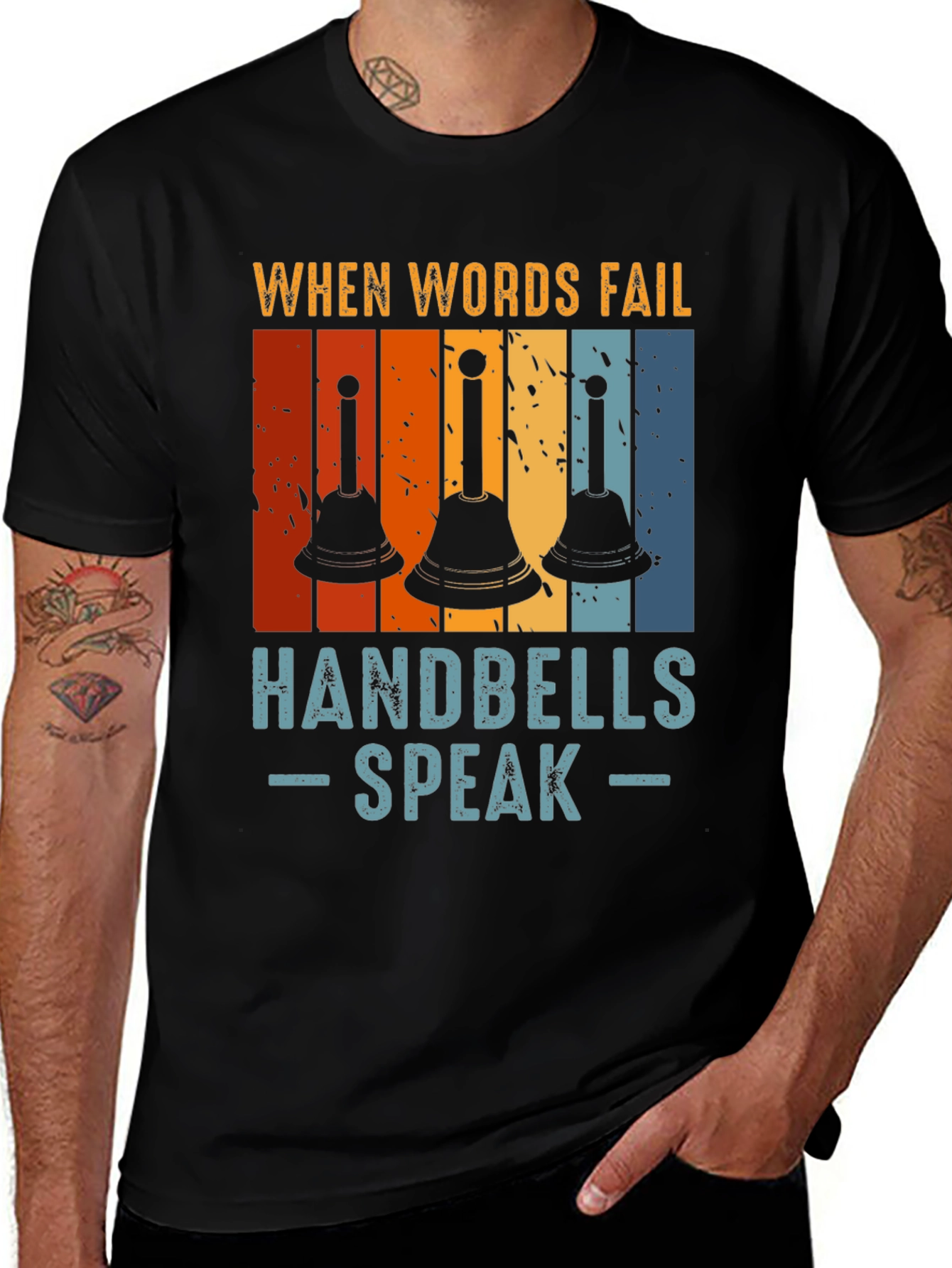 Variant 28 of Handbells Speak T-Shirt - Musical Gift Tee