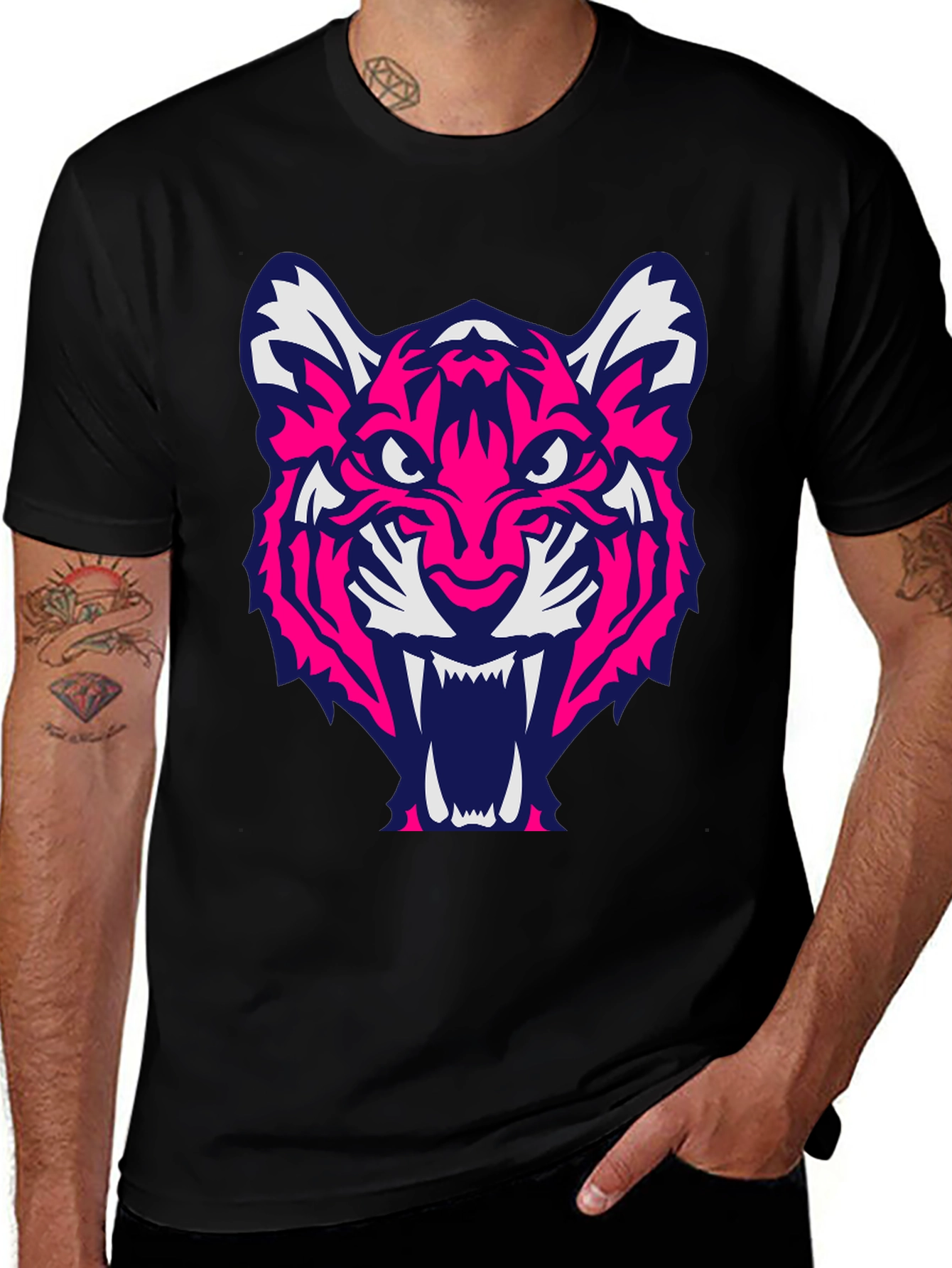 Variant 15 of Tiger Graphic Tee - Bold Animal Print