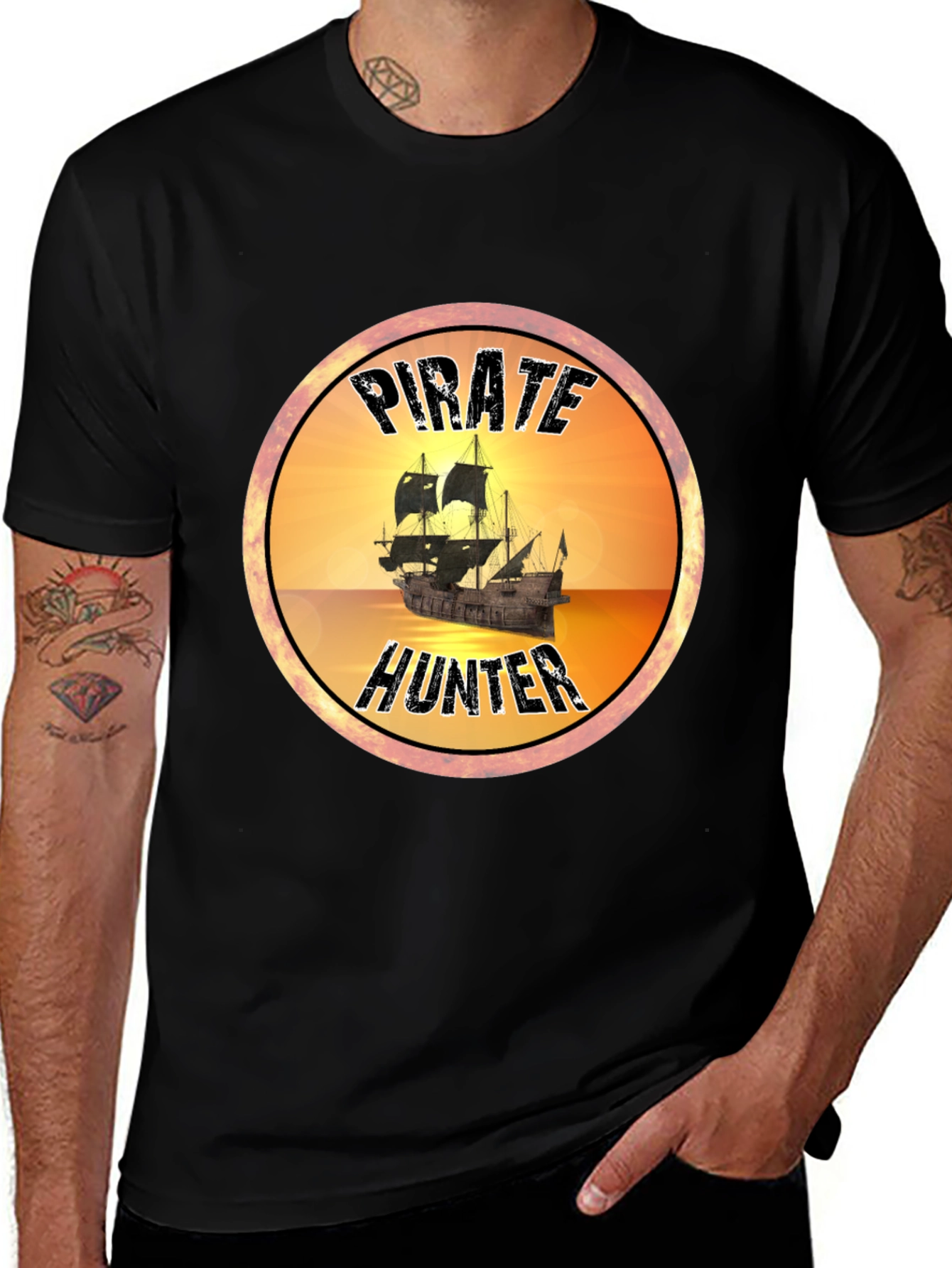 Pirate Hunter T-Shirt - Novelty Graphic Tee