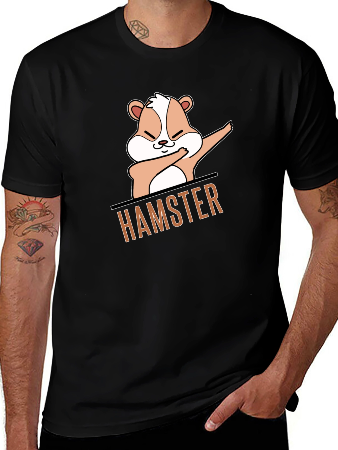 Variant 24 of Dabbing Hamster Graphic T-Shirt - Cool & Comfy