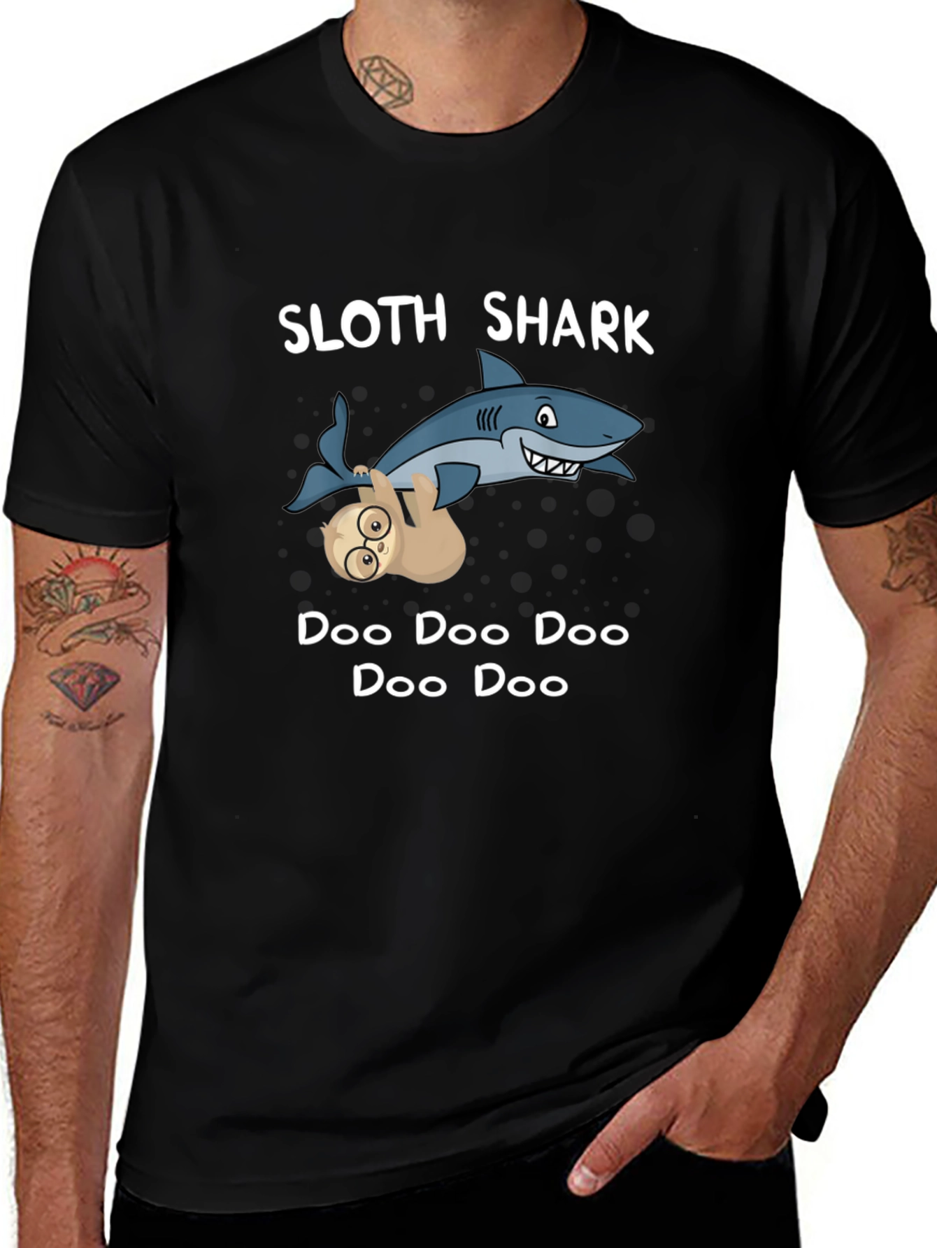 Variant 11 of Sloth Shark Doo Doo T-Shirt - Funny Novelty Tee