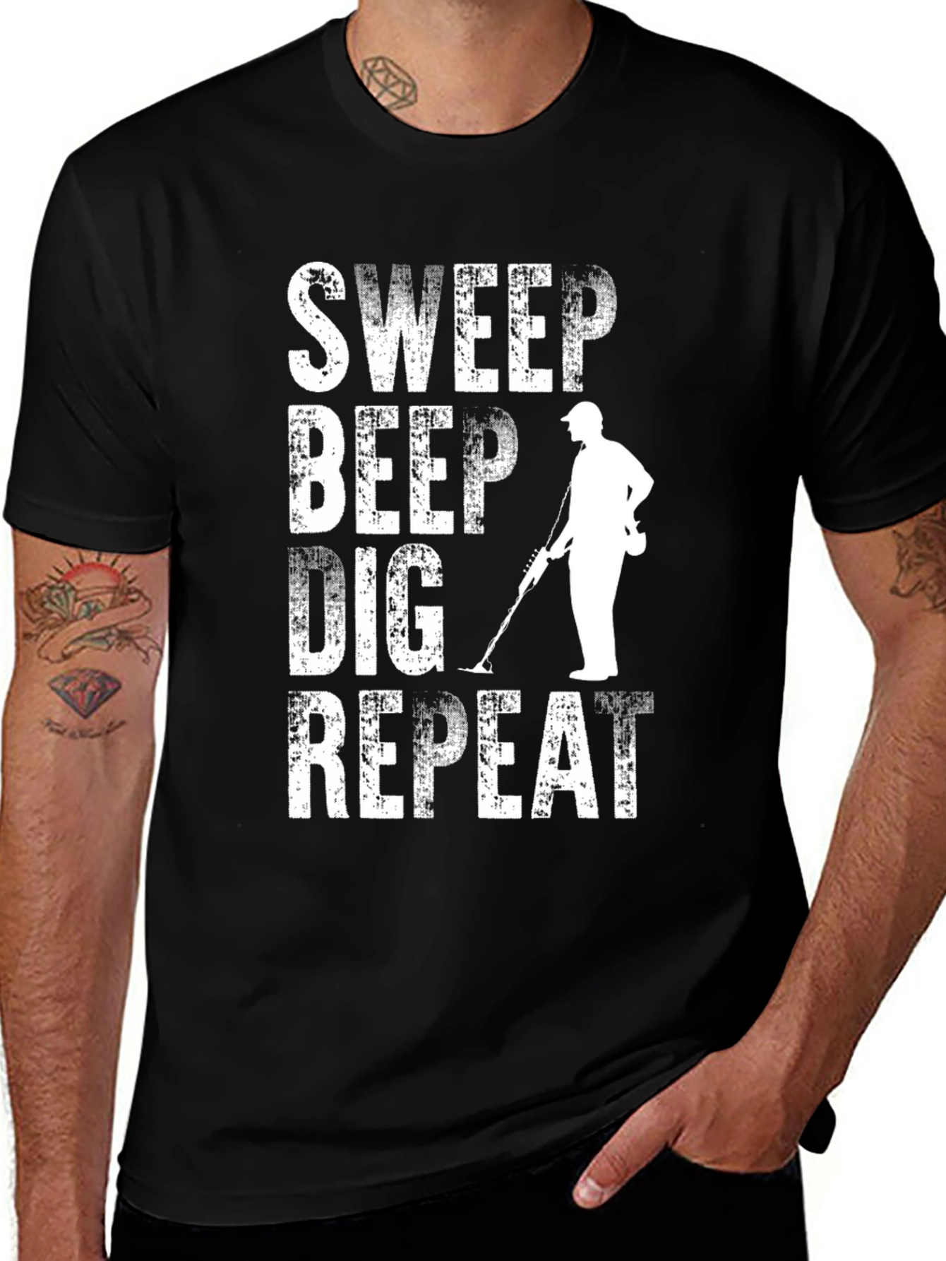 Variant 23 of Metal Detecting T-Shirt - Sweep, Beep, Dig, Repeat