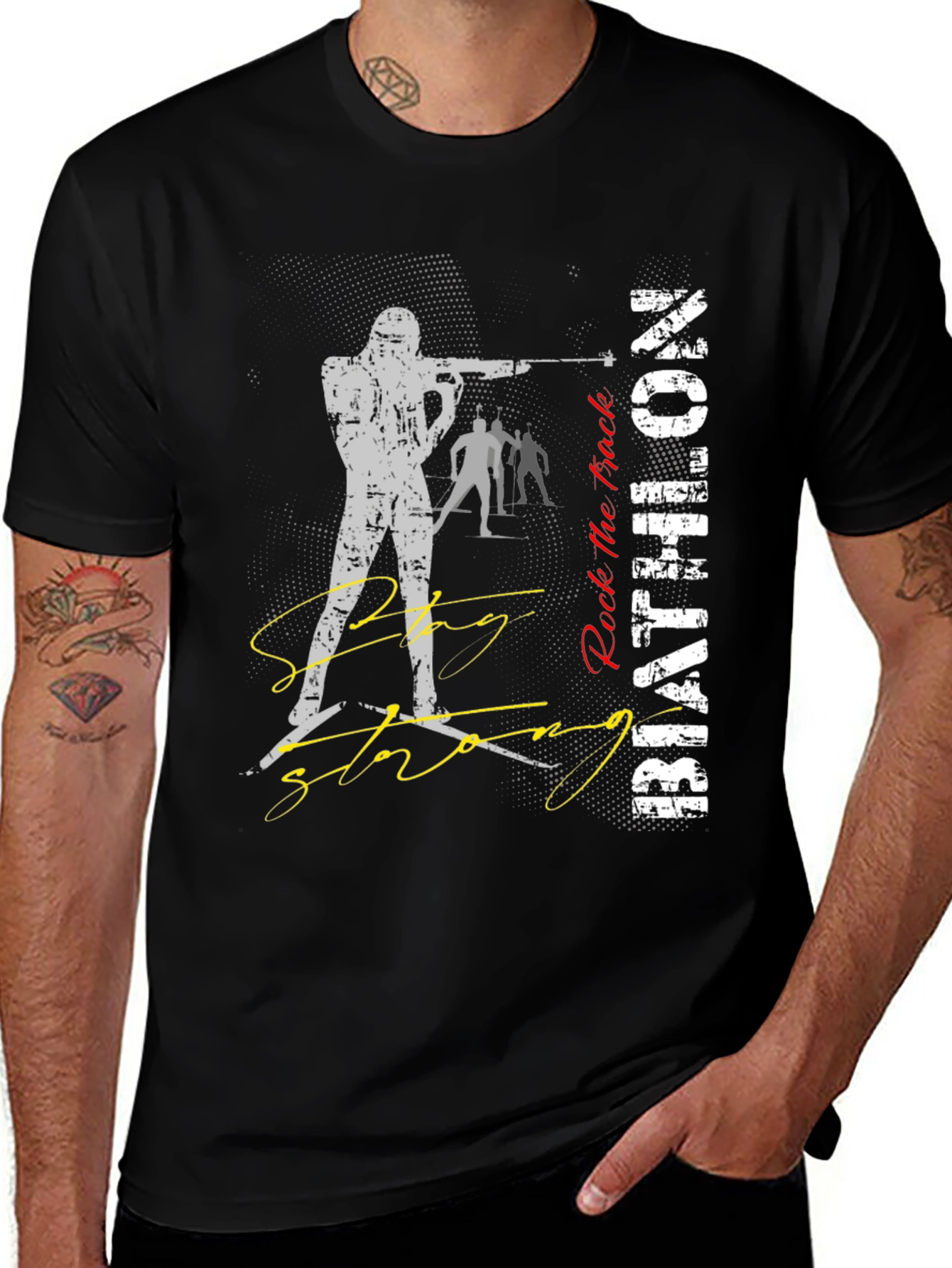 Variant 17 of Biathlon Graphic Tee - Rock the Track