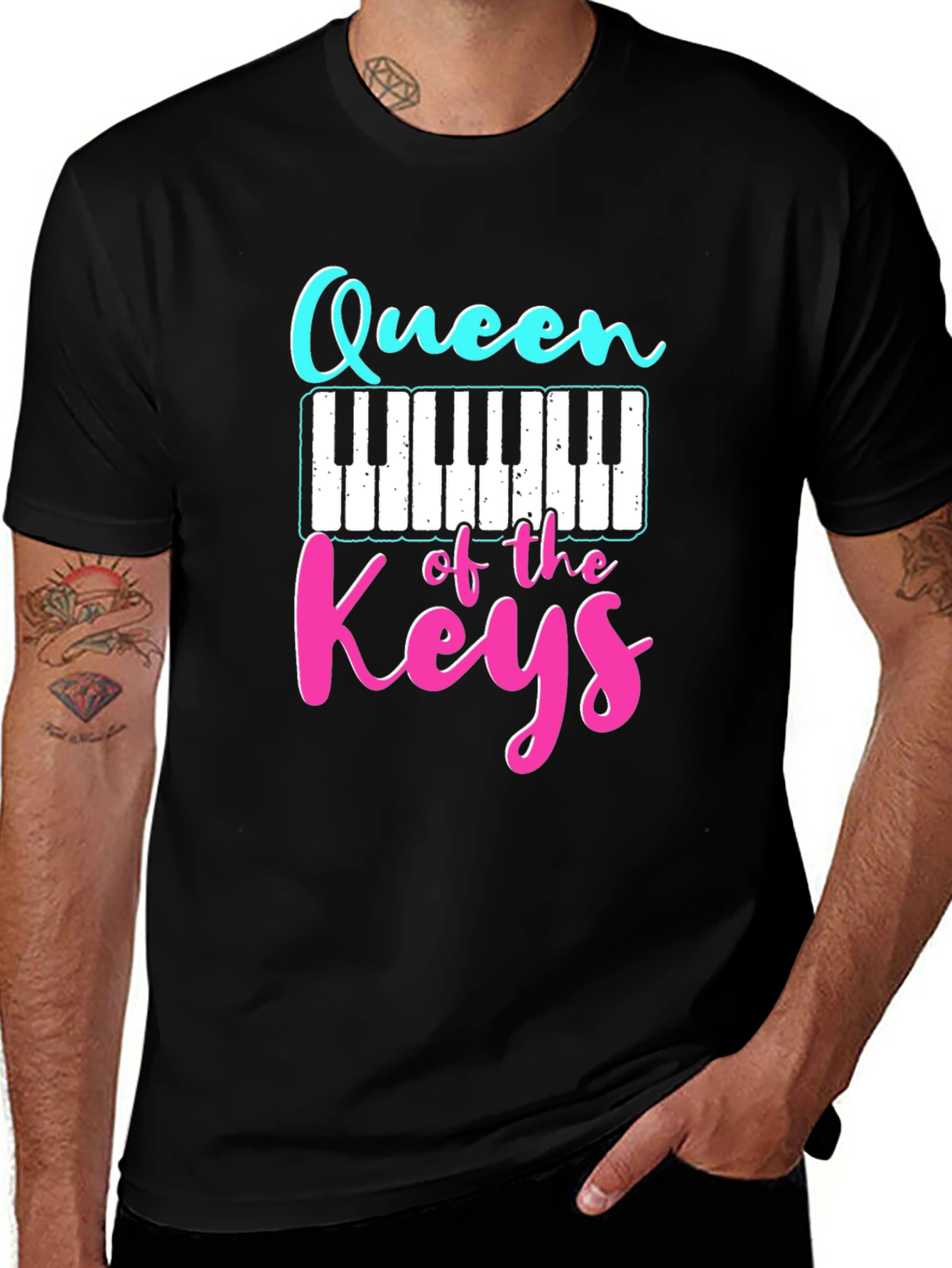 Variant 20 of Queen of the Keys Graphic Tee - Music Lover Shirt