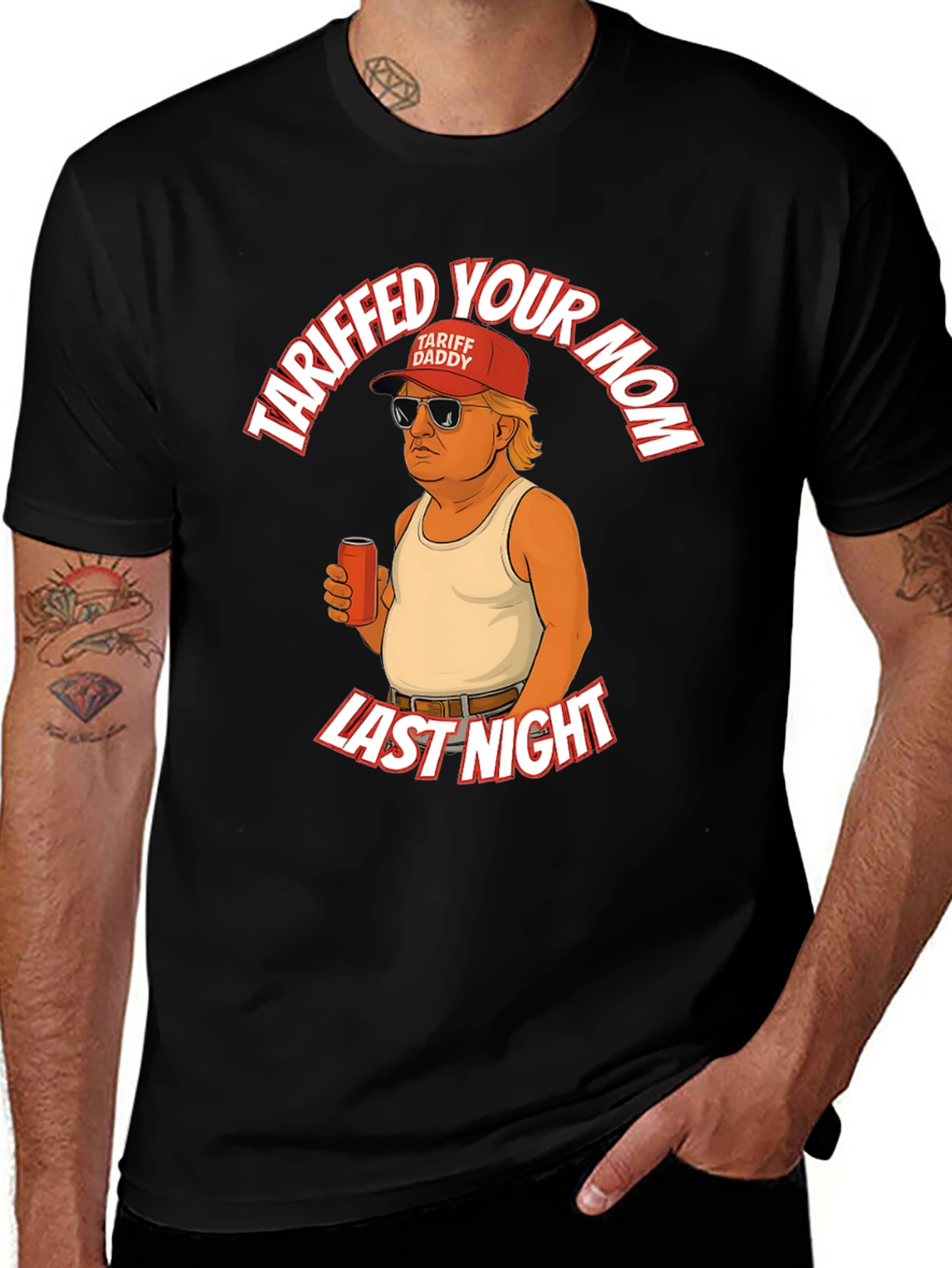 Variant 2 of Tariffed Your Mom T-Shirt