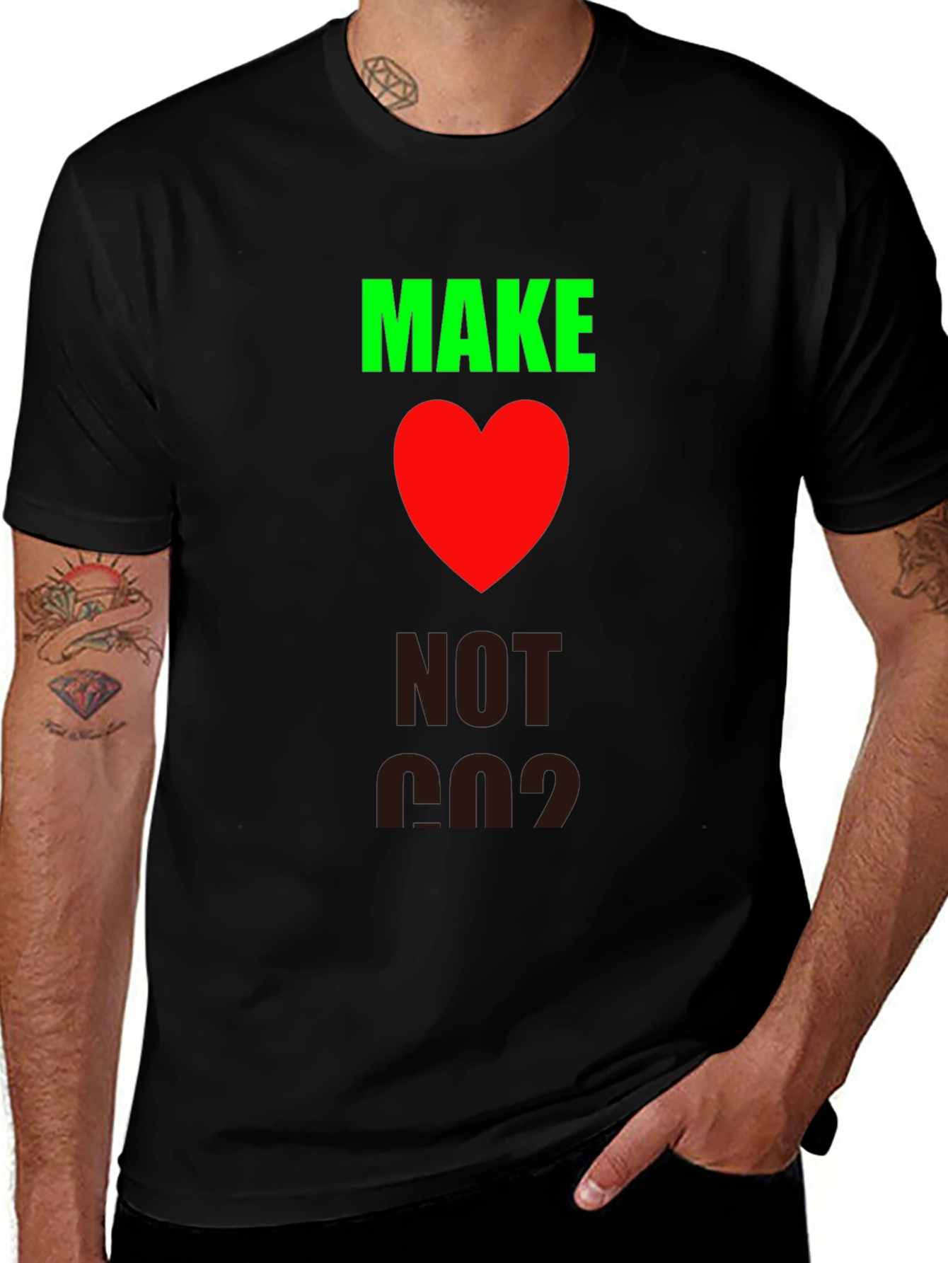 Make Love Not CO2 Graphic T-Shirt