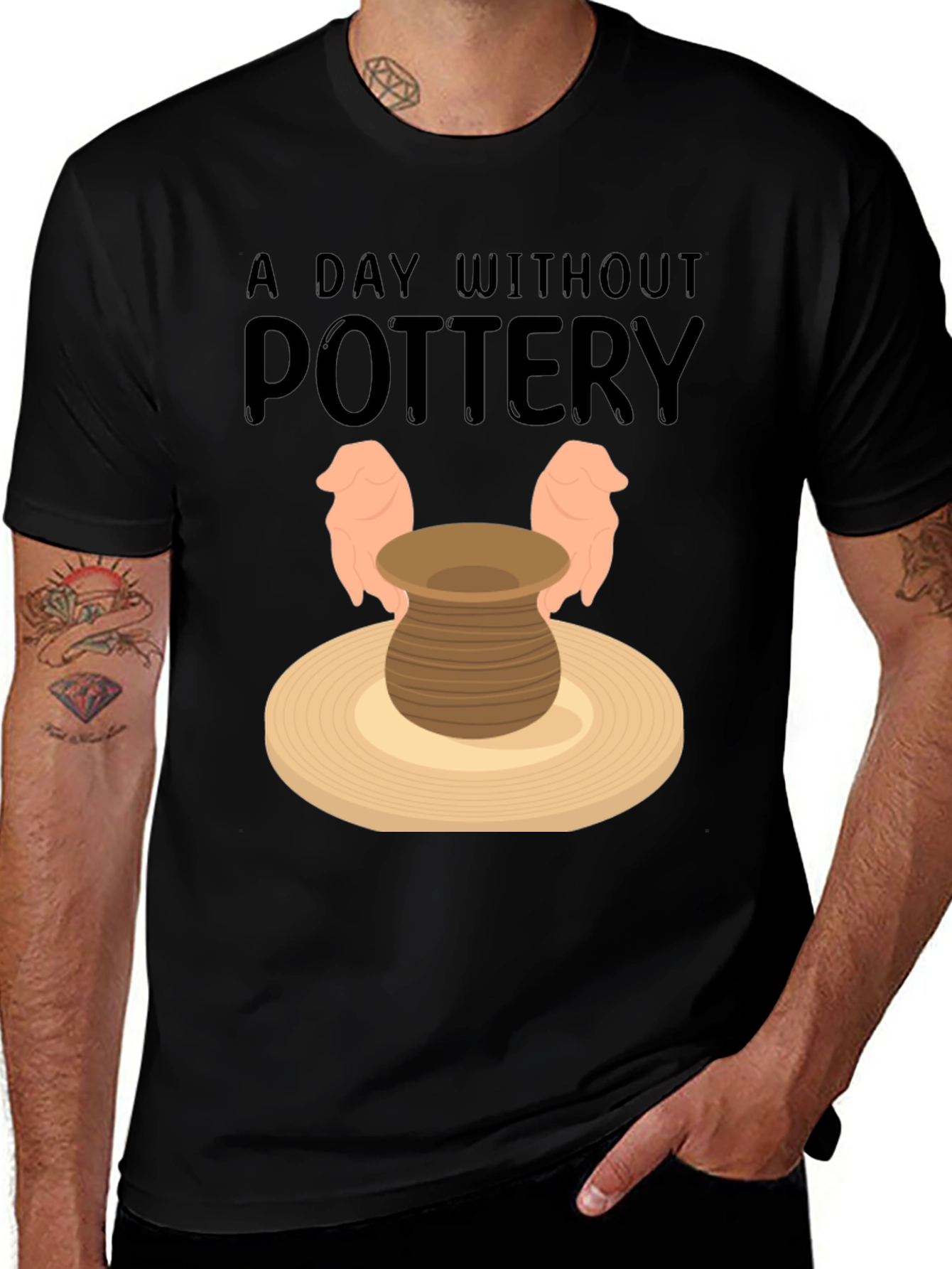 Variant 15 of Pottery Lover T-Shirt - A Day Without Pottery