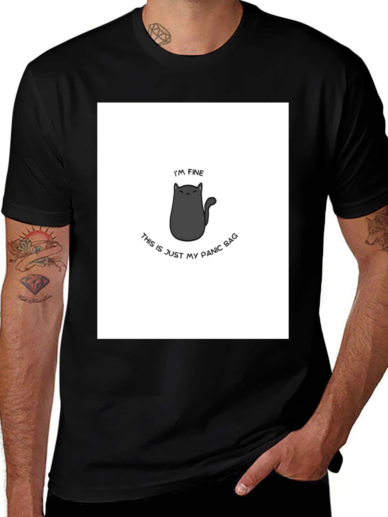 Variant 9 of I'm Fine Panic Bag T-Shirt