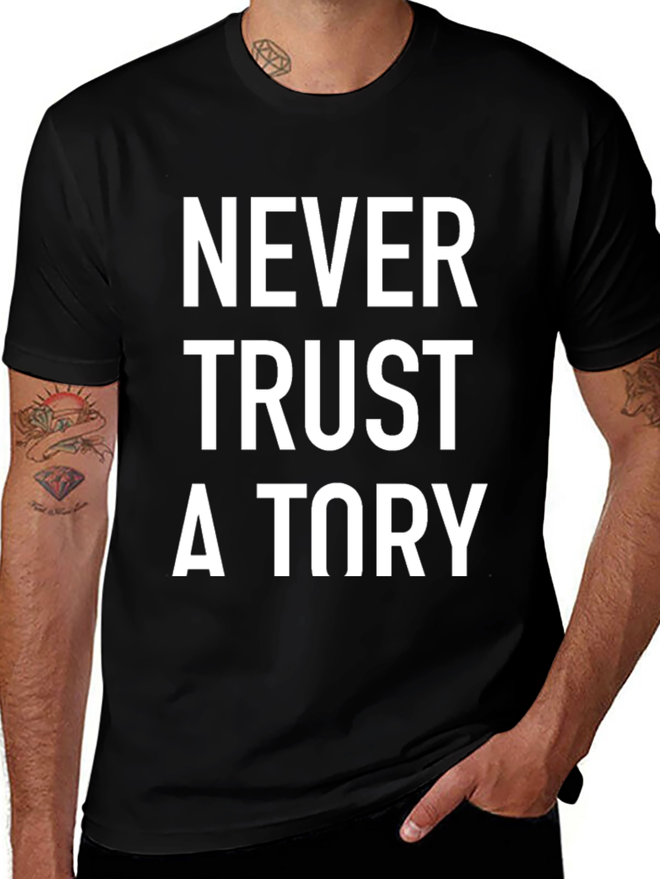 Variant 12 of Never Trust a Tory Graphic Tee - Political Statement T-Shirt