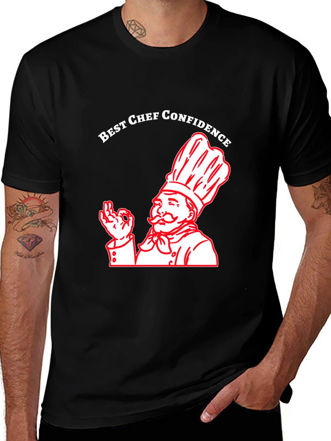 Variant 11 of Best Chef Confidence T-Shirt - Black Cotton Tee