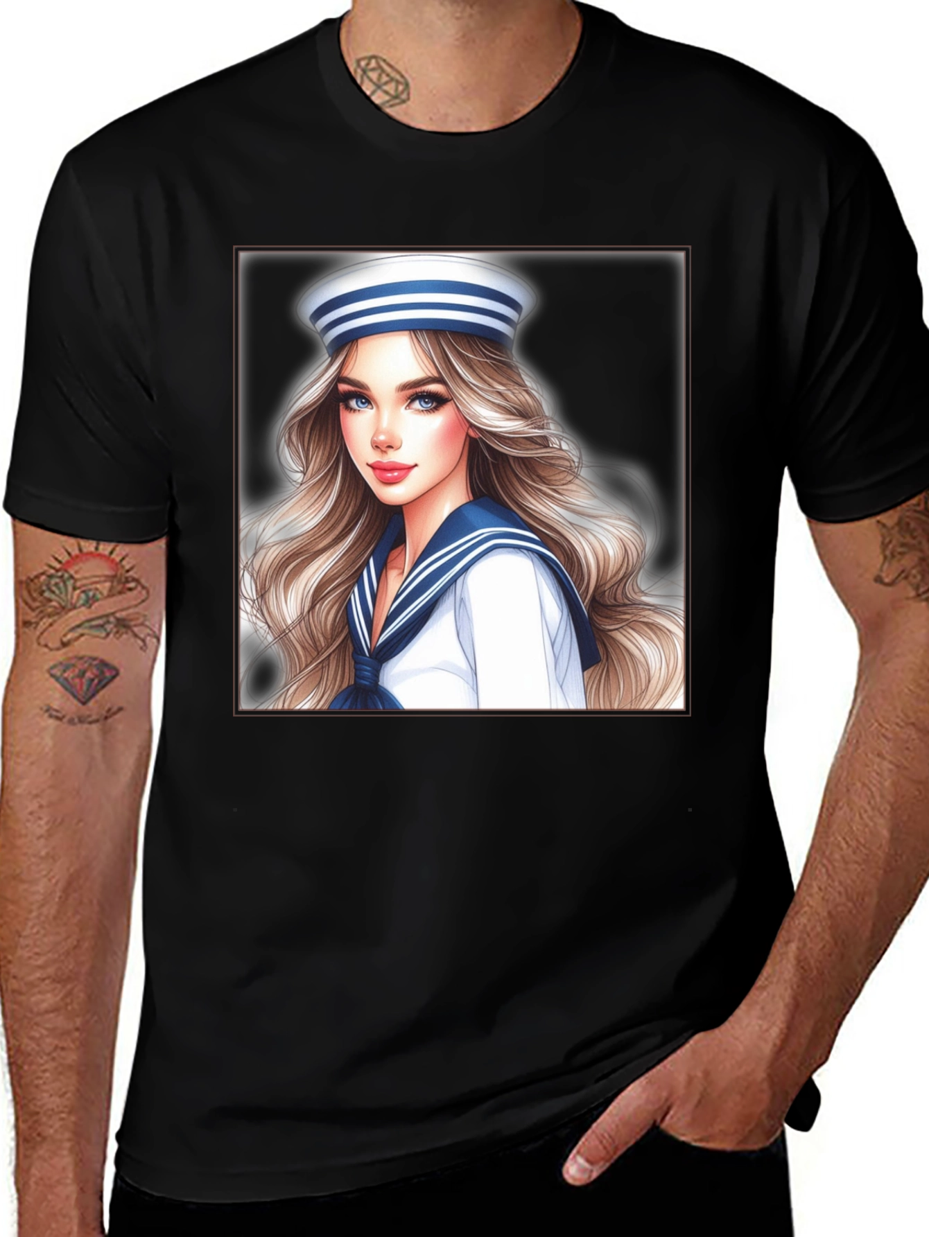 Variant 19 of Sailor Girl Graphic T-Shirt - Unique Trendy Design