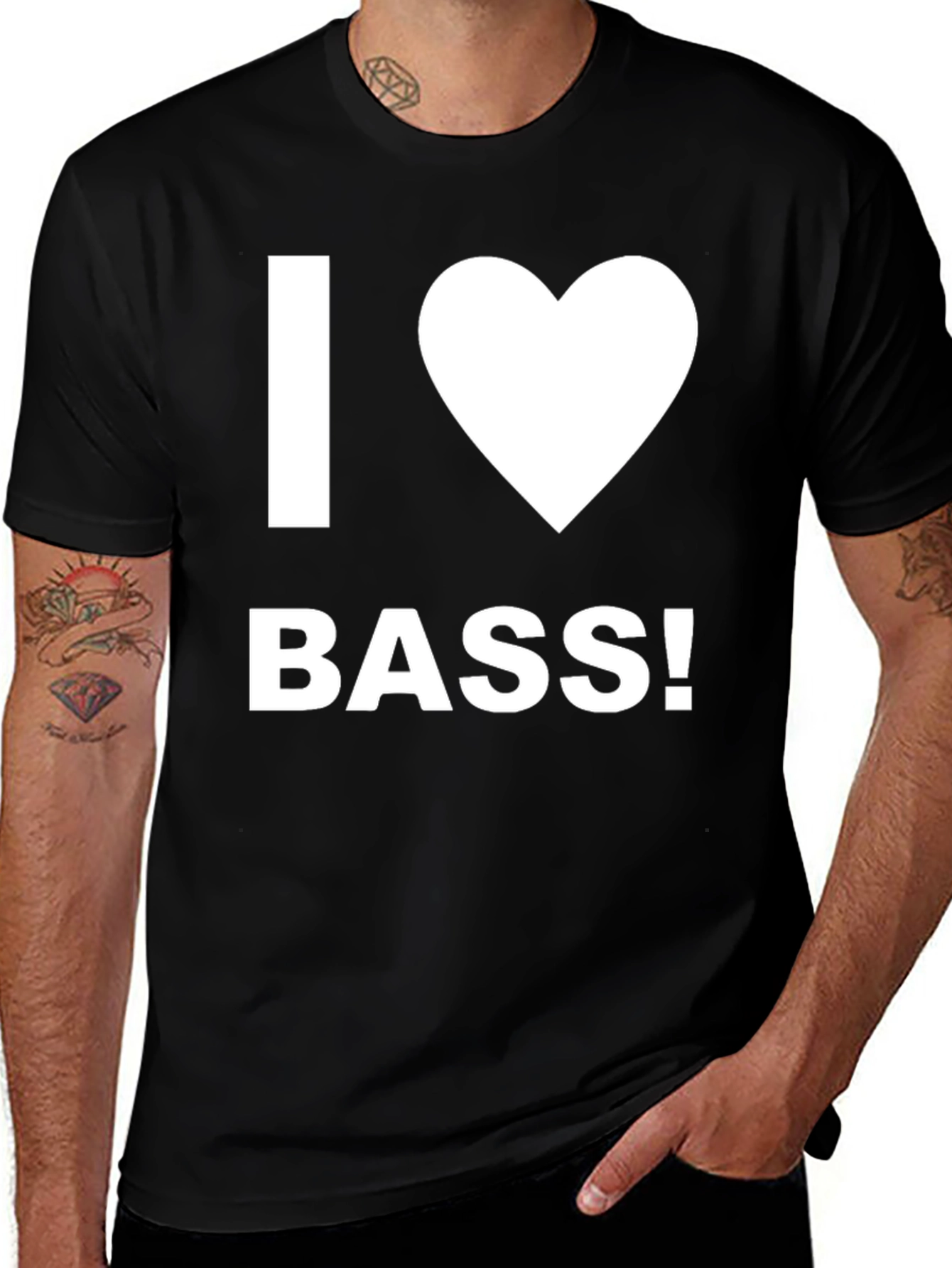 Variant 29 of I Love Bass T-Shirt - Music Lover Tee