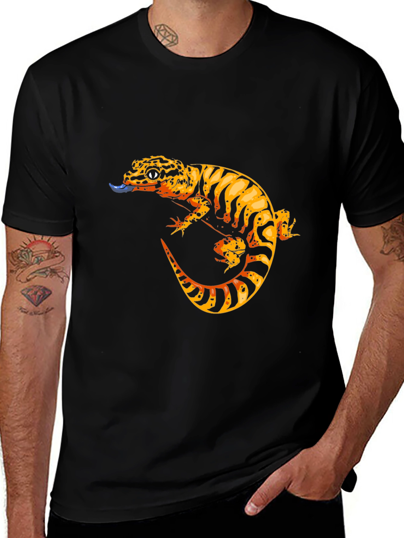 Variant 2 of Gecko Graphic Tee - Black T-Shirt