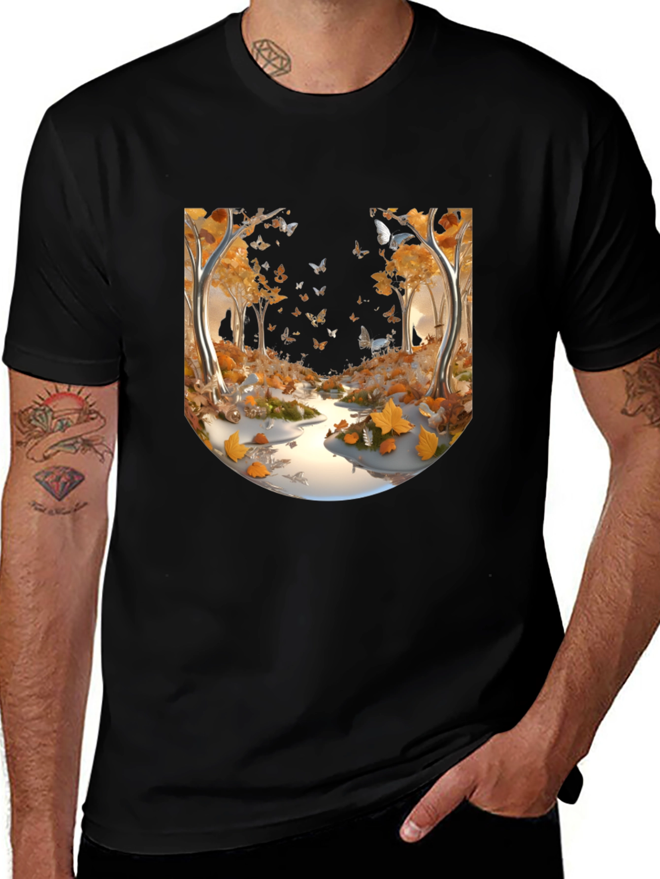 Variant 23 of Autumn Forest Butterfly T-Shirt