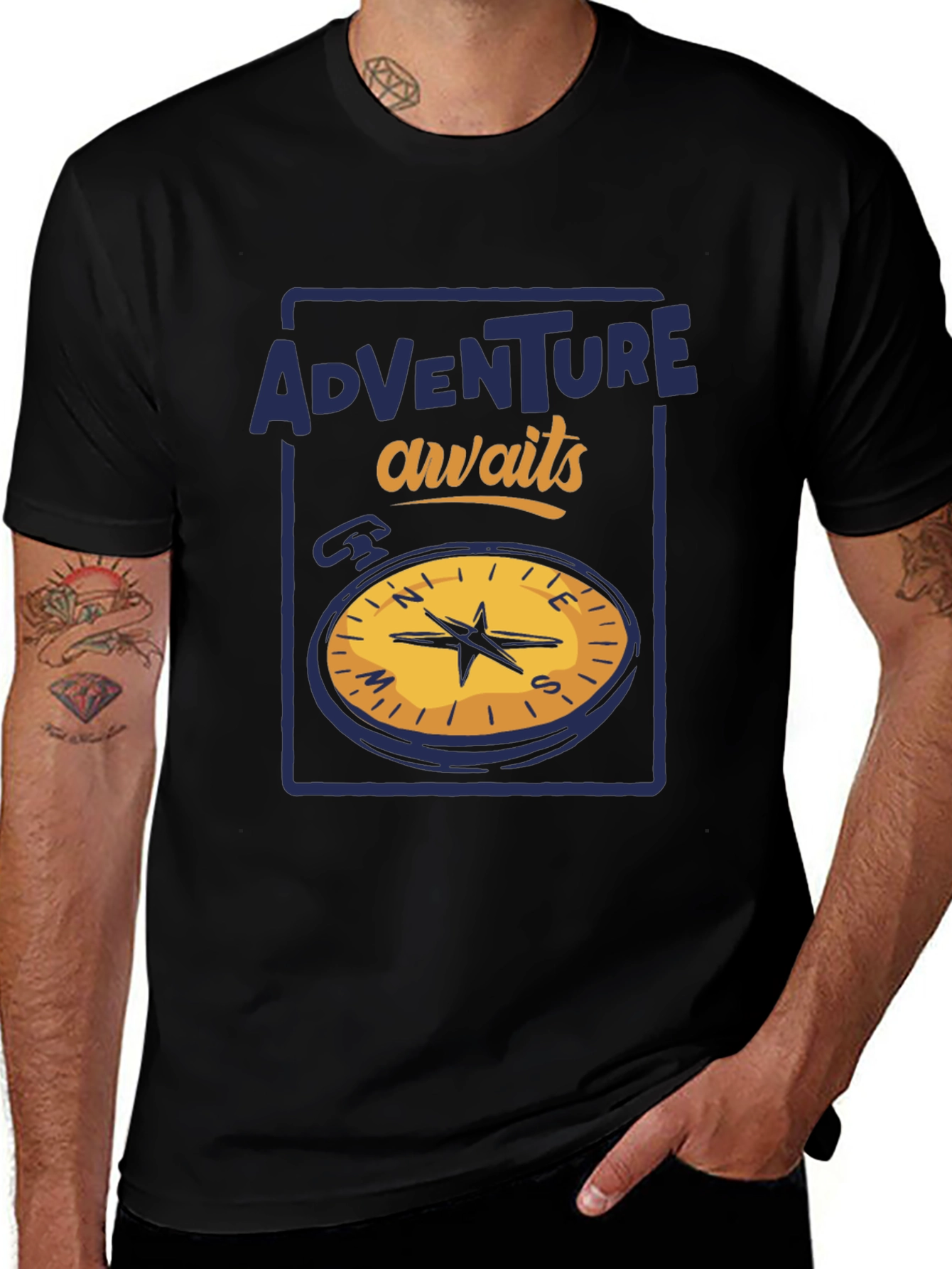 Variant 12 of Adventure Awaits Compass Graphic Tee
