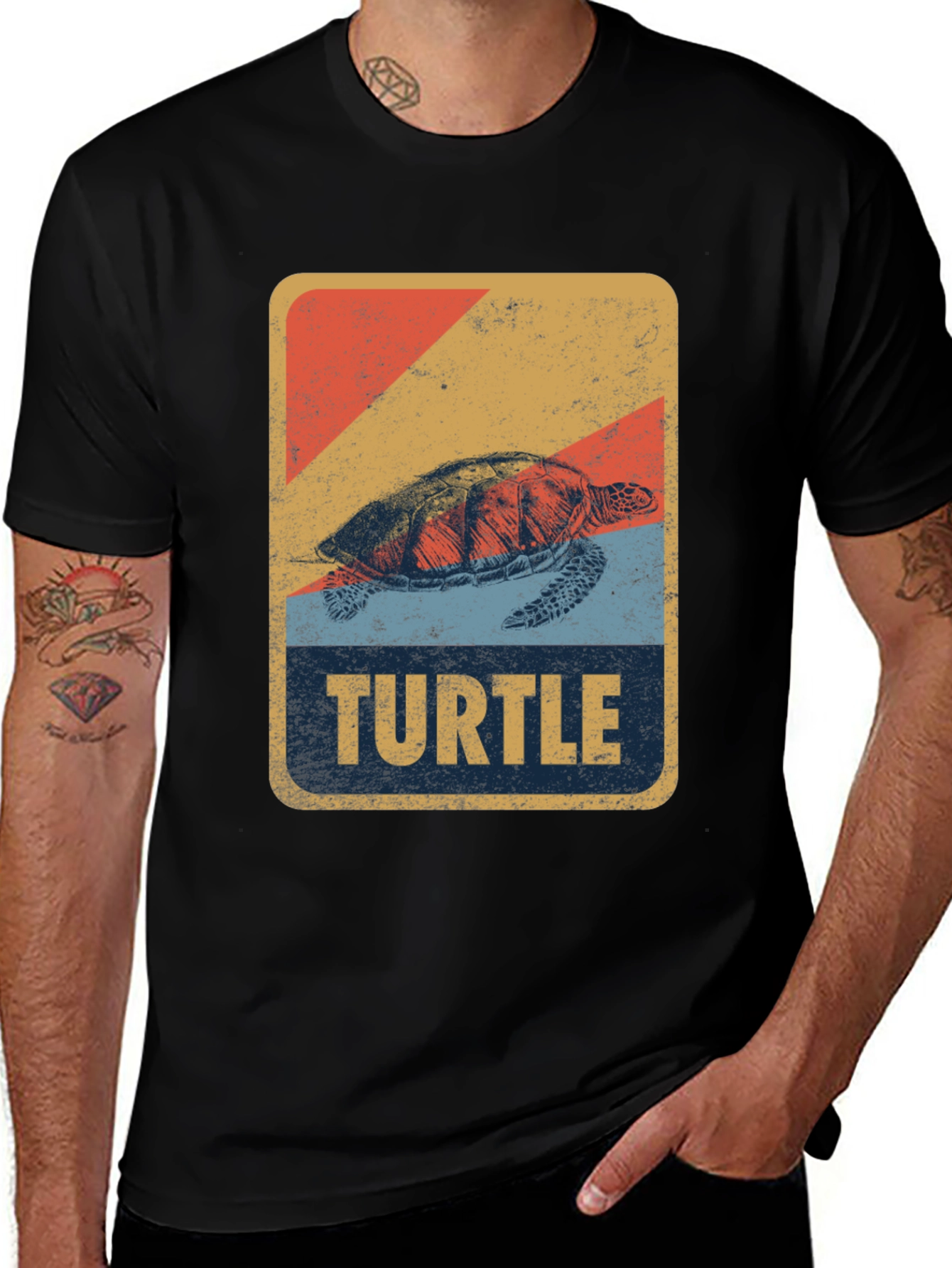 Variant 30 of Retro Turtle Graphic T-Shirt - Vintage Style Tee