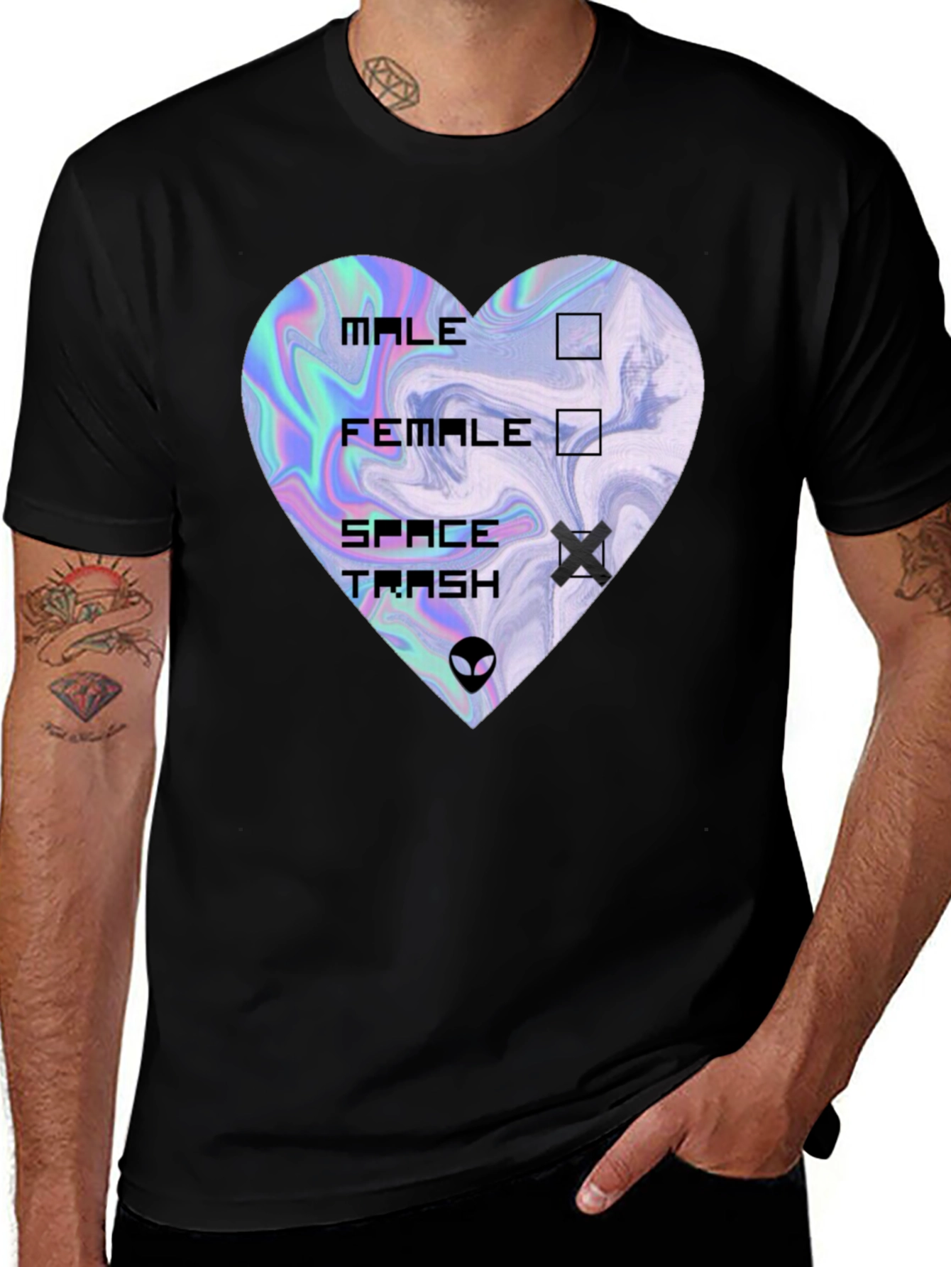 Variant 9 of Space Trash Heart T-Shirt
