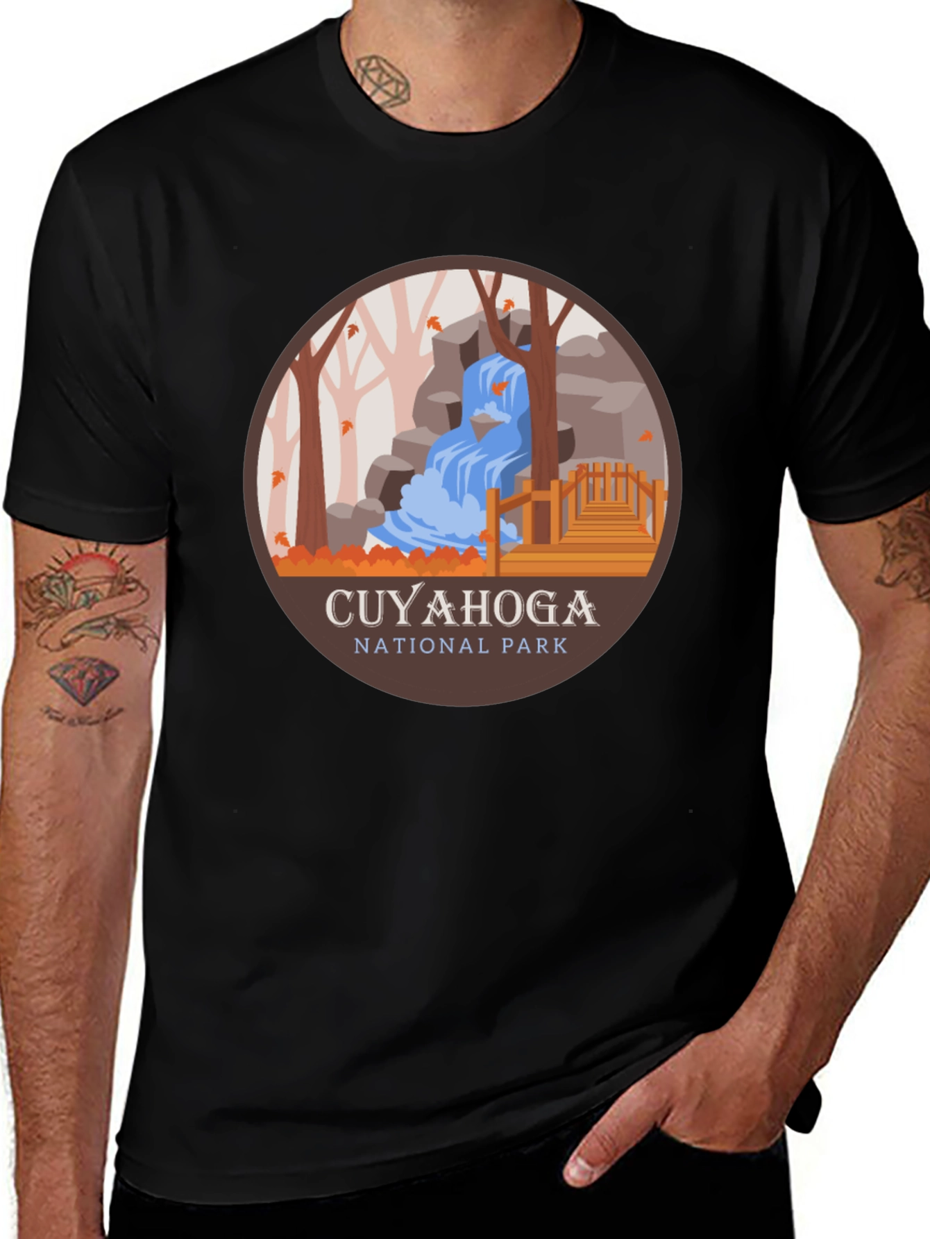 Cuyahoga National Park Black T-Shirt