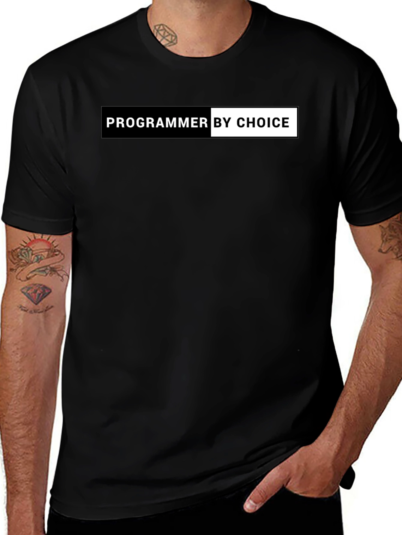 Variant 7 of Programmer By Choice Black Graphic T-Shirt