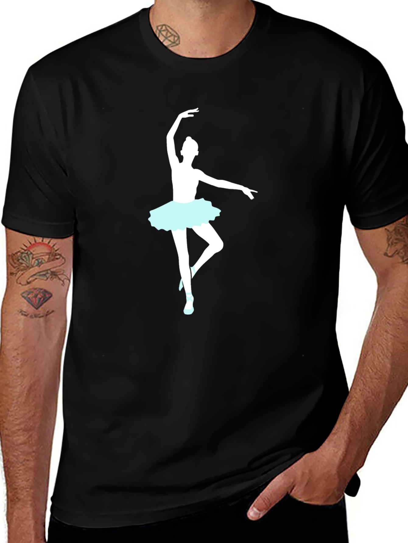 Variant 4 of Ballerina Silhouette Black T-Shirt