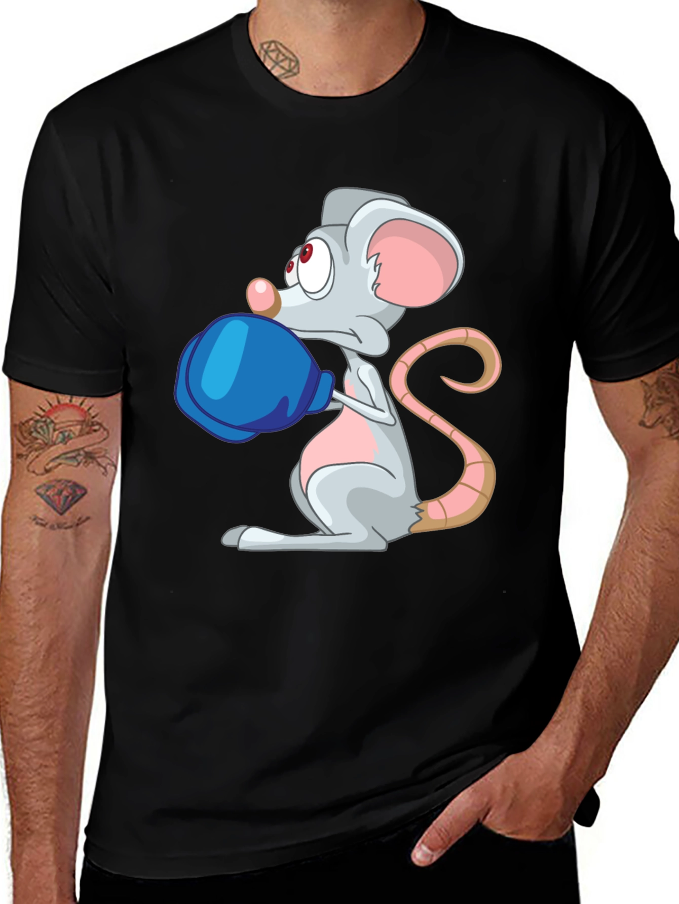 Variant 25 of Cartoon Mouse Boxing T-Shirt